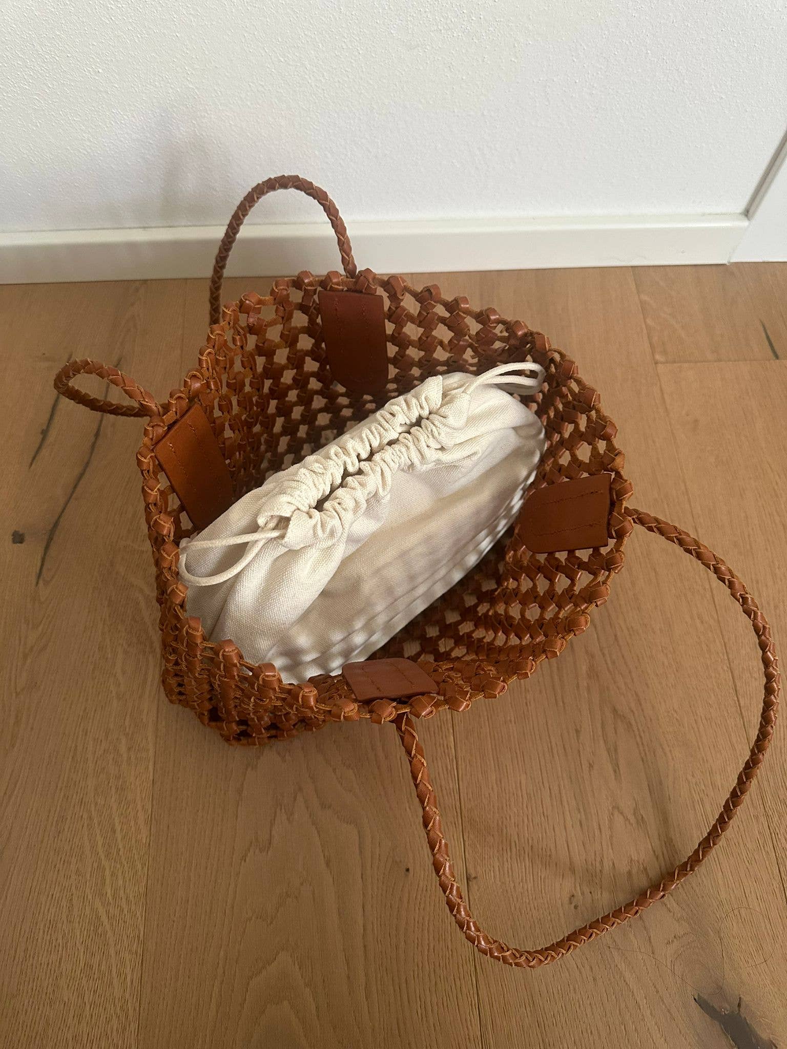 Italian Leather Collection Nicole Handwoven Tote