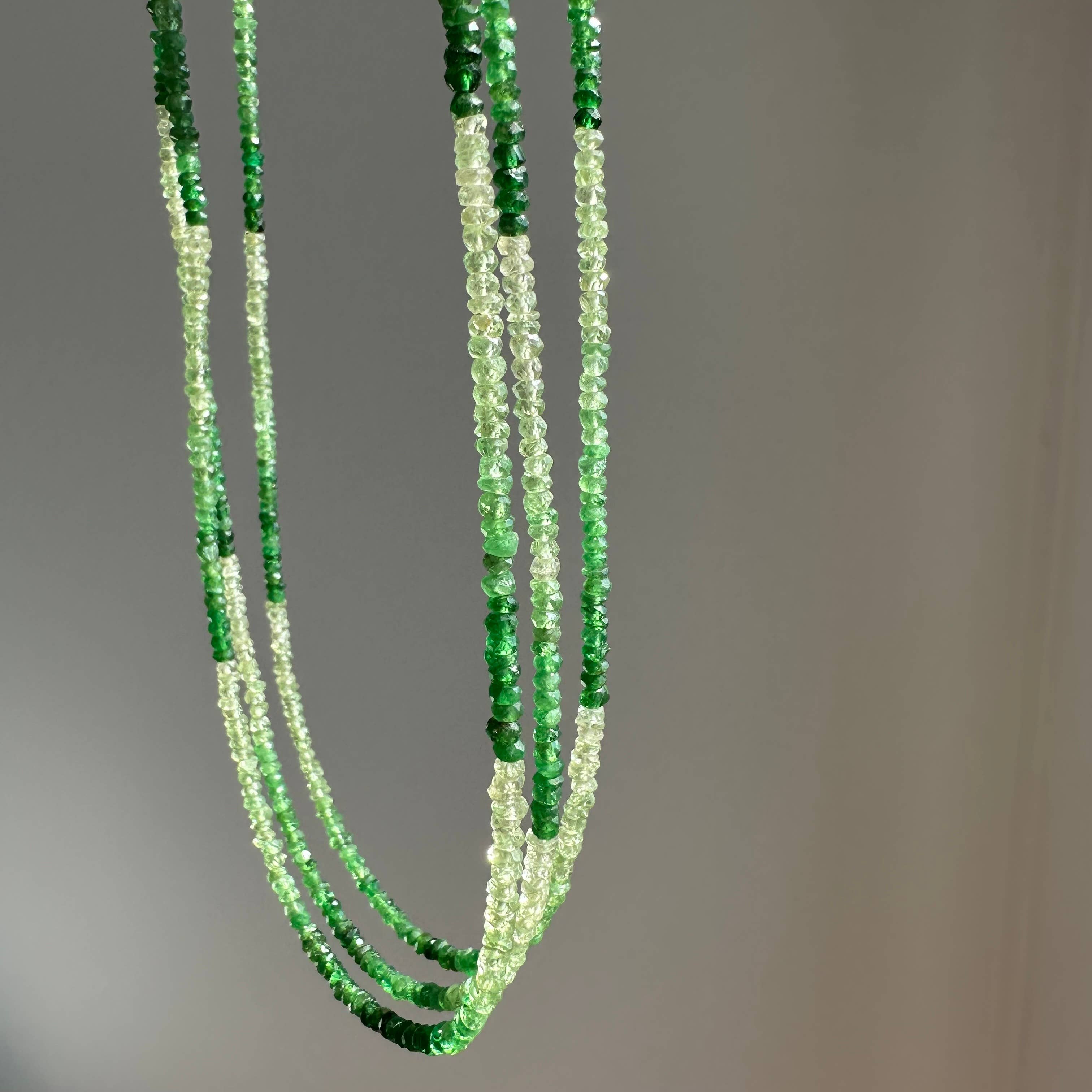 Anokhi Green Garnet/Tsavorite Ombre Necklace NKB120