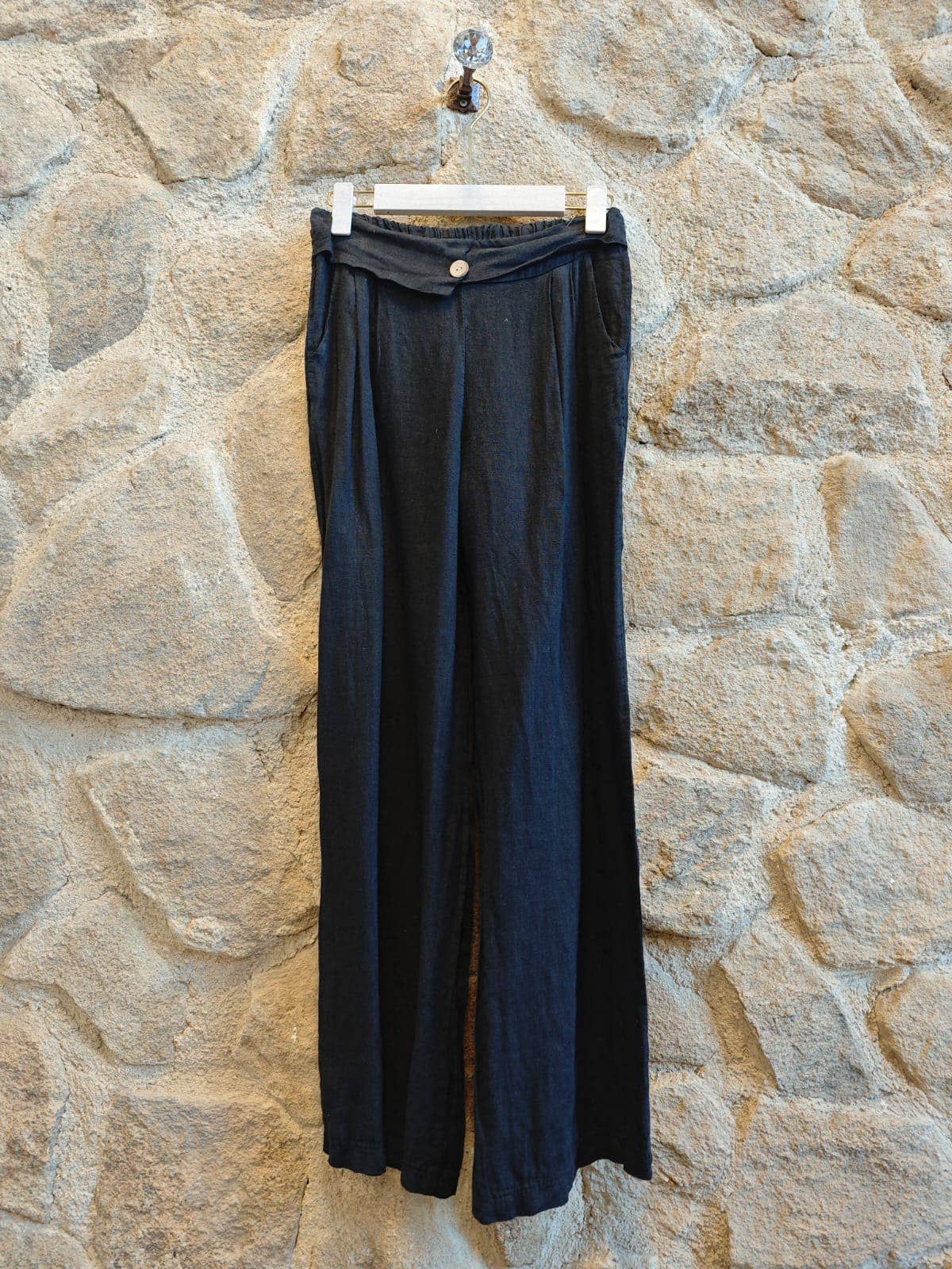 European Linen Straight Leg Pant 6578