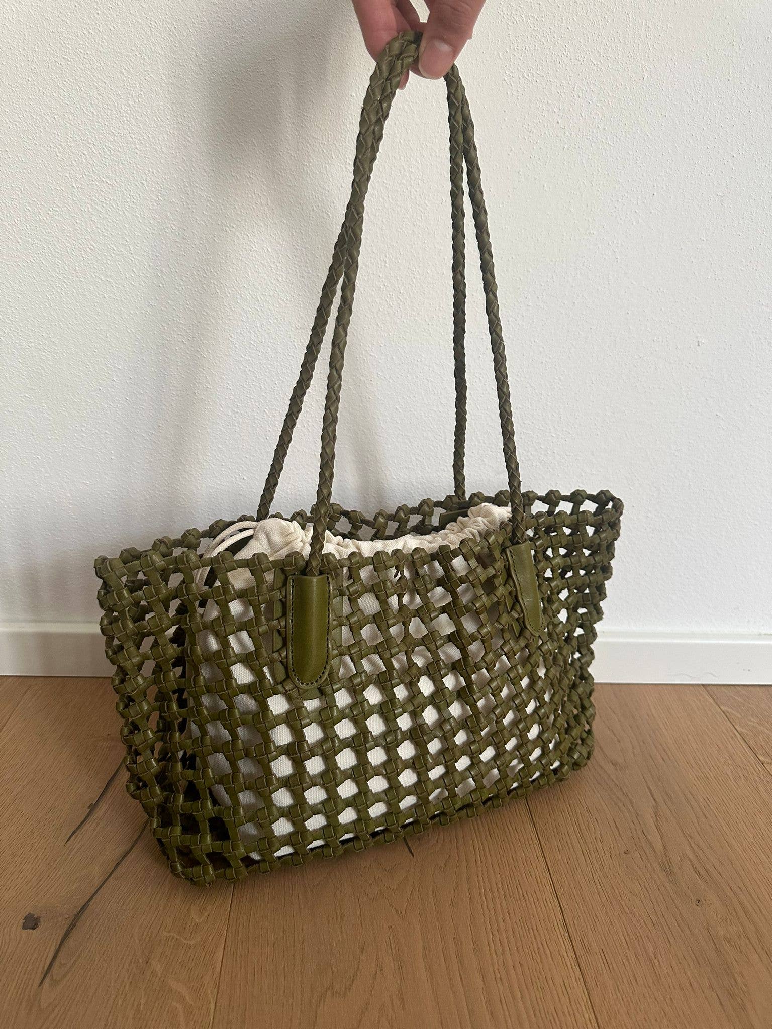 Italian Leather Collection Nicole Handwoven Tote