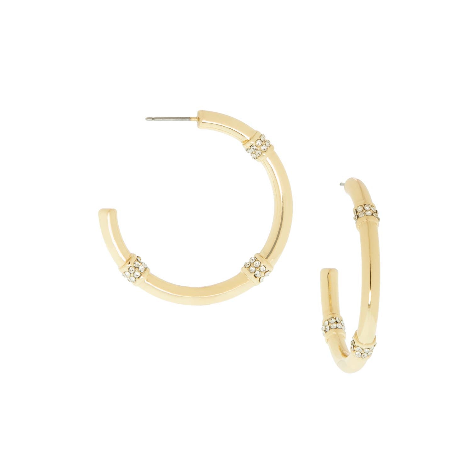 Marlyn Schiff Bamboo hoop with crystals 3930E