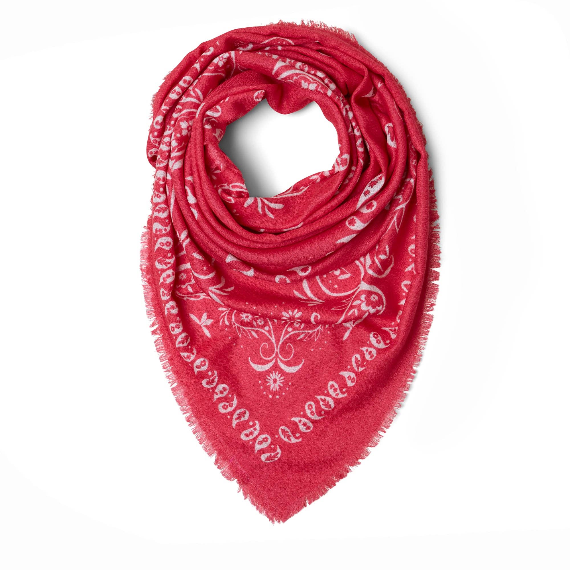 Somerville Large Cashmere Printed Bandana - Pink
