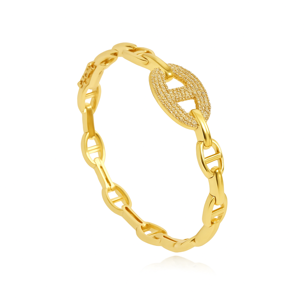 Sahira Rosie Pave Bracelet in gold