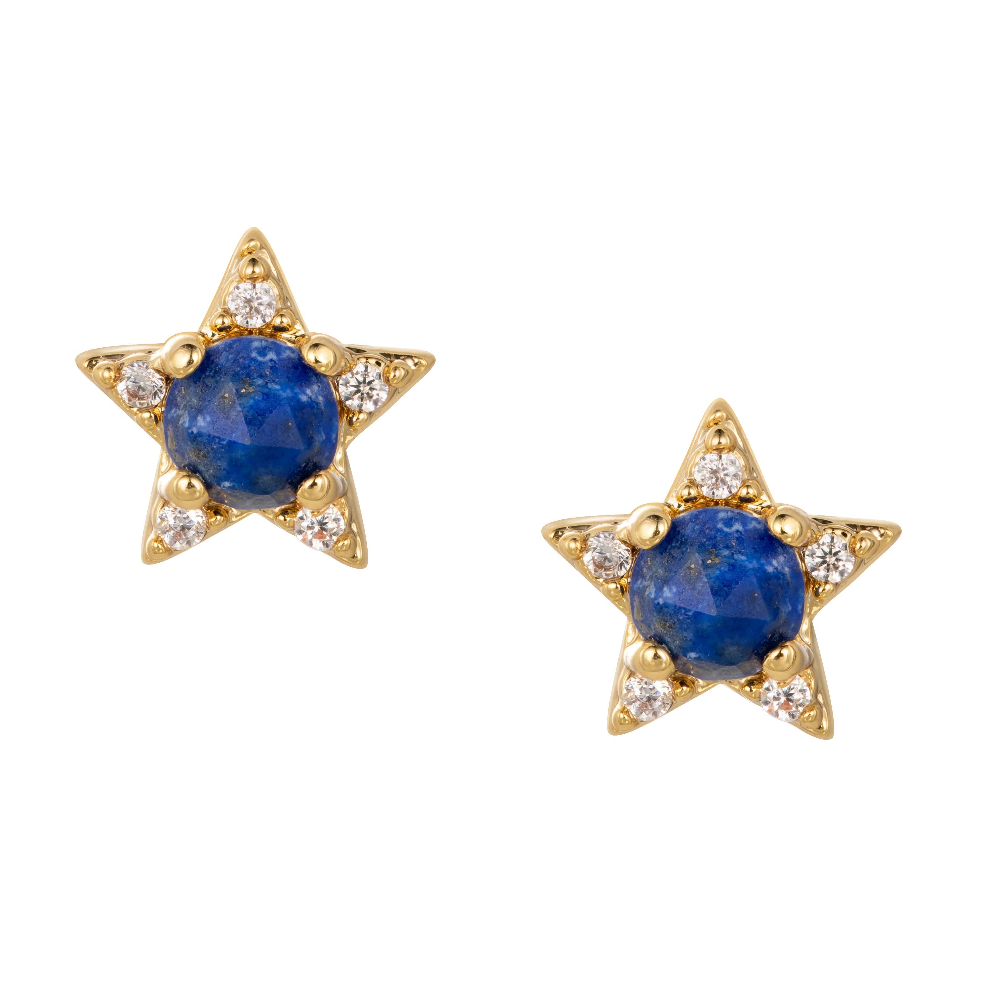 Heilo Jewelry Starry Night Lapis Stud Earrings