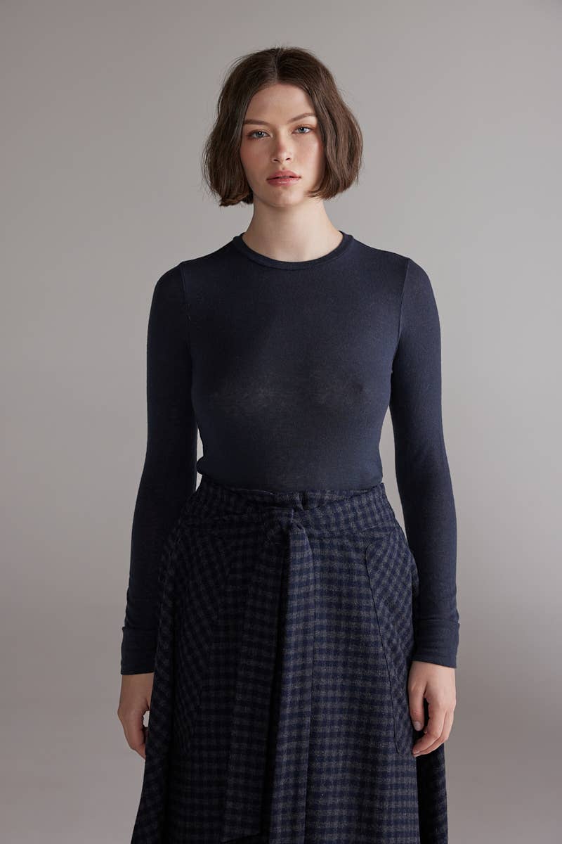 Amente Wool Blend Knit Top