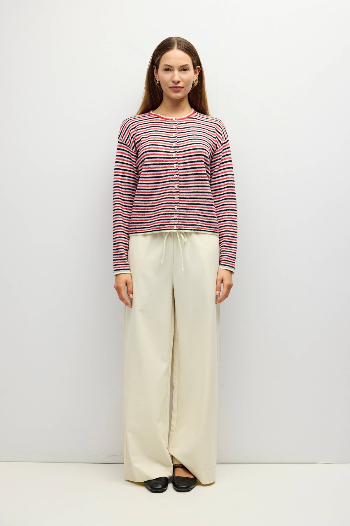 All Row The Cathy Cardigan | Multi Stripe Cardigan