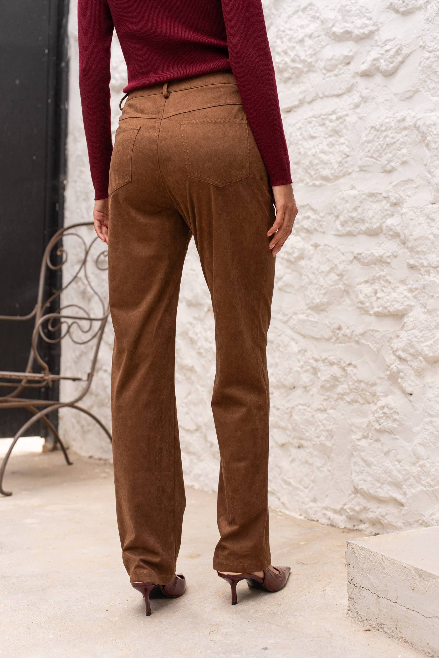 Carmine Paris High-Waisted Straight Leg Pants P-5555