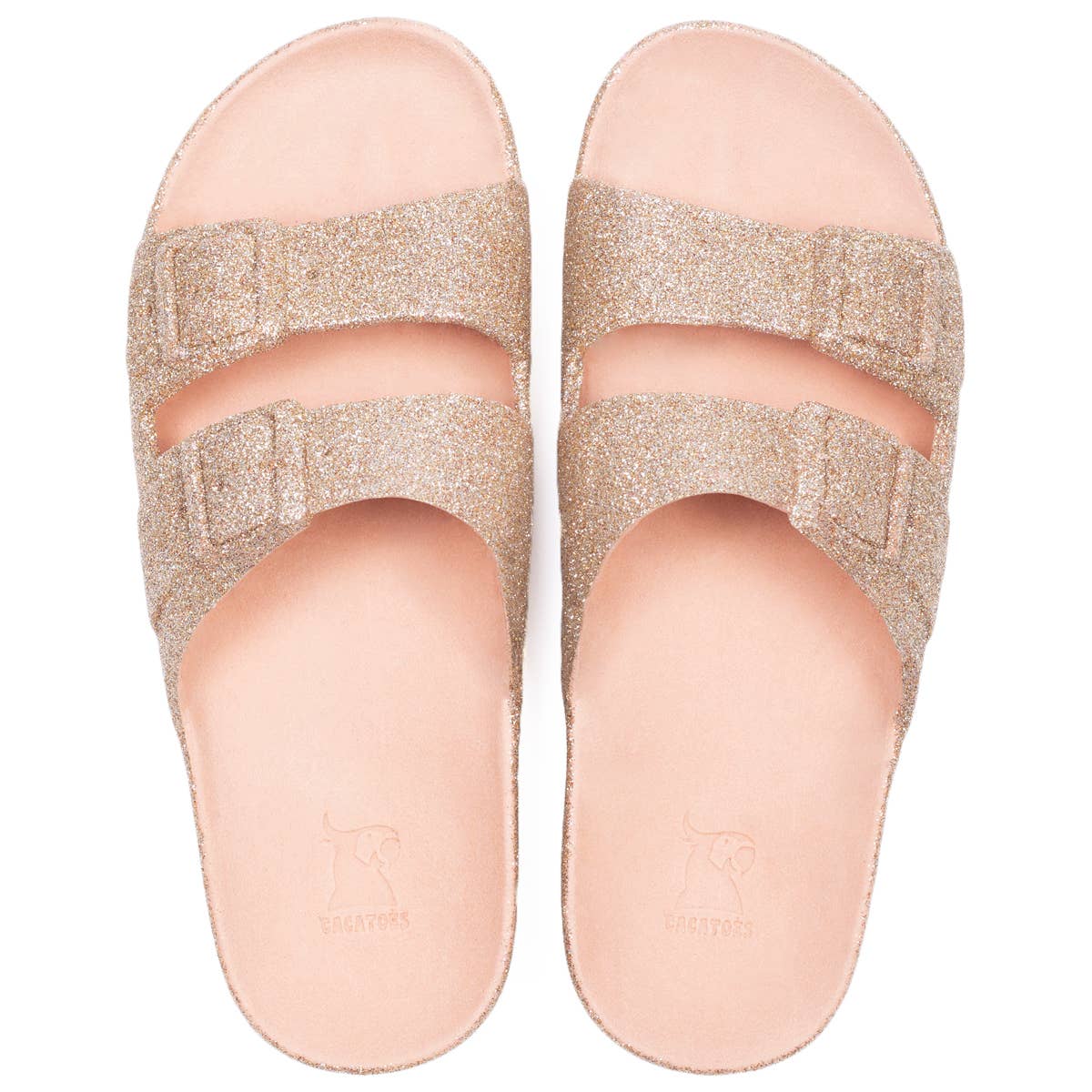 Cacatoès Trancoso Sparkly Nude Candy Sandals