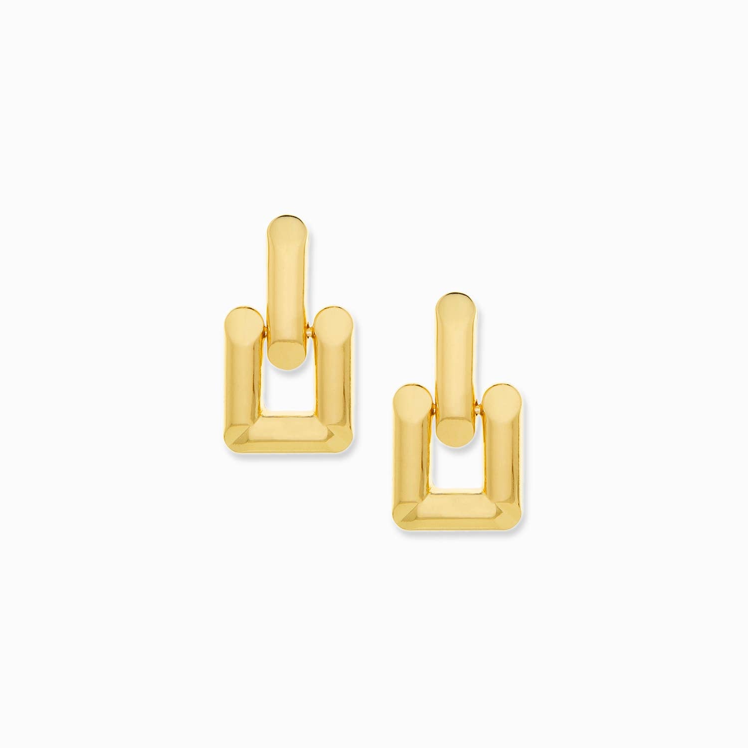Marlyn Schiff Large square link drop earring 3726E