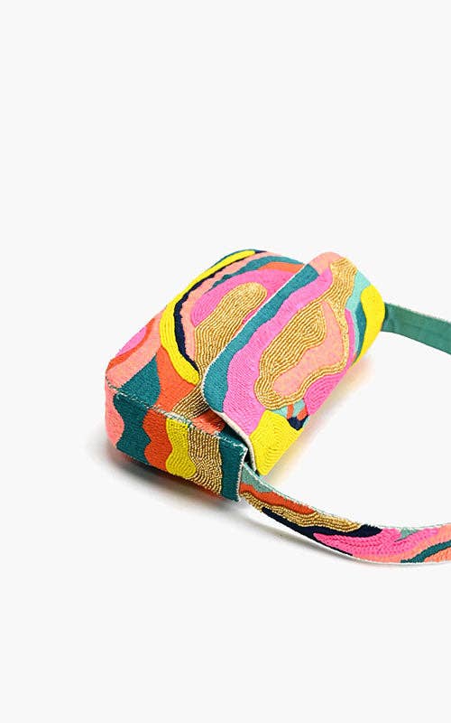 America & Beyond Daphne Embellished Beaded Shoulder Bag