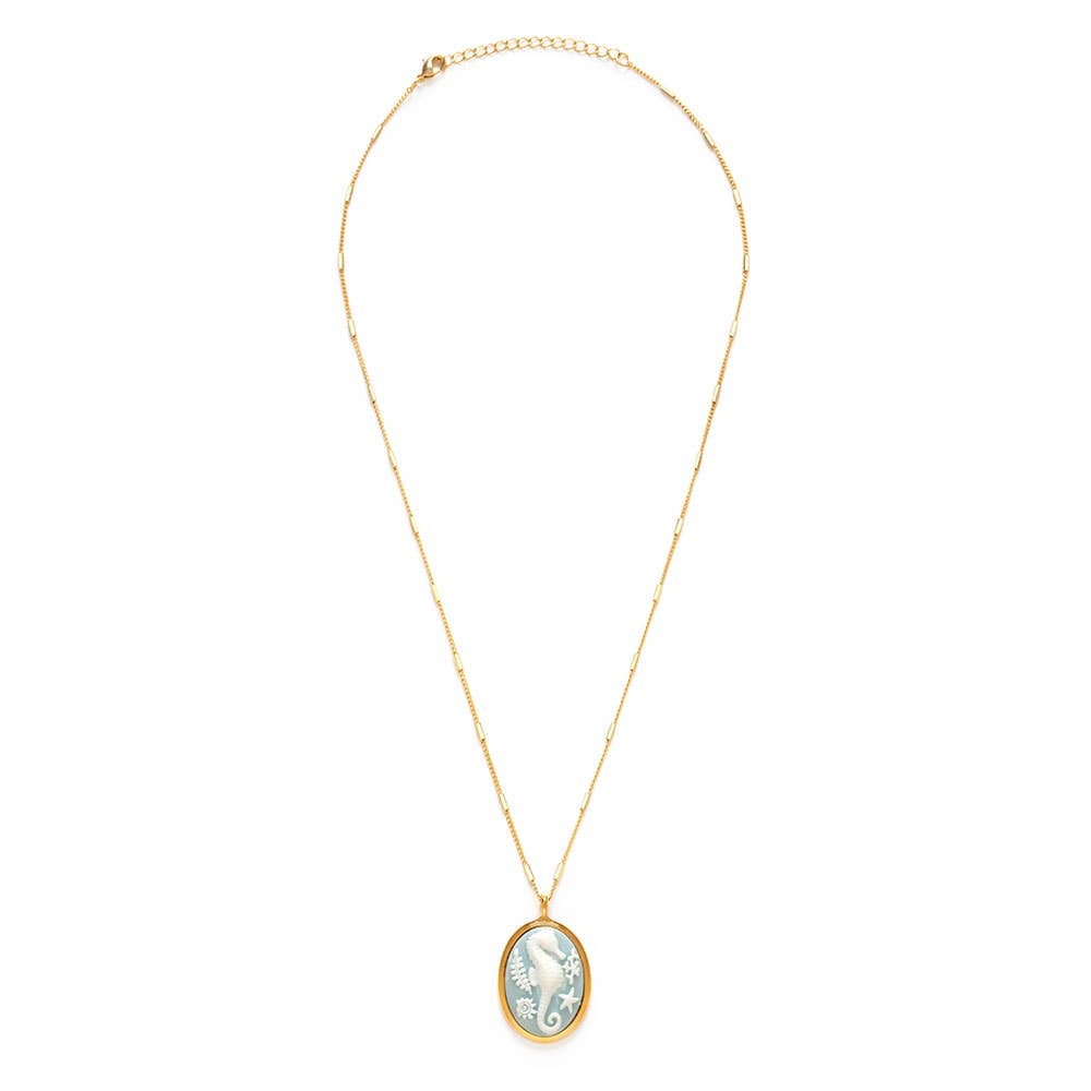 Amano Studio Seahorse Vintage Cameo Necklace