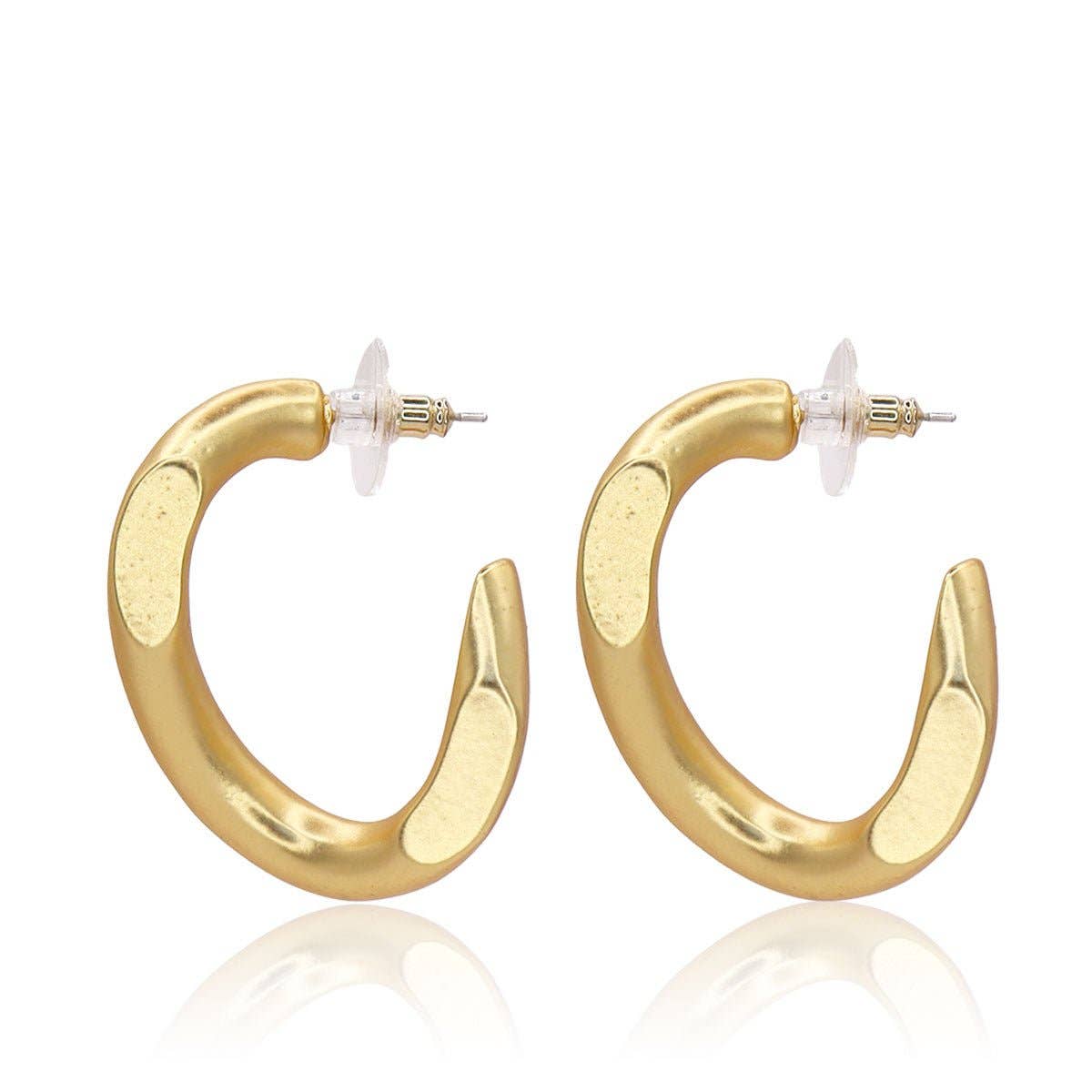 Karine Sultan Curb Link Hoop Earrings E69011