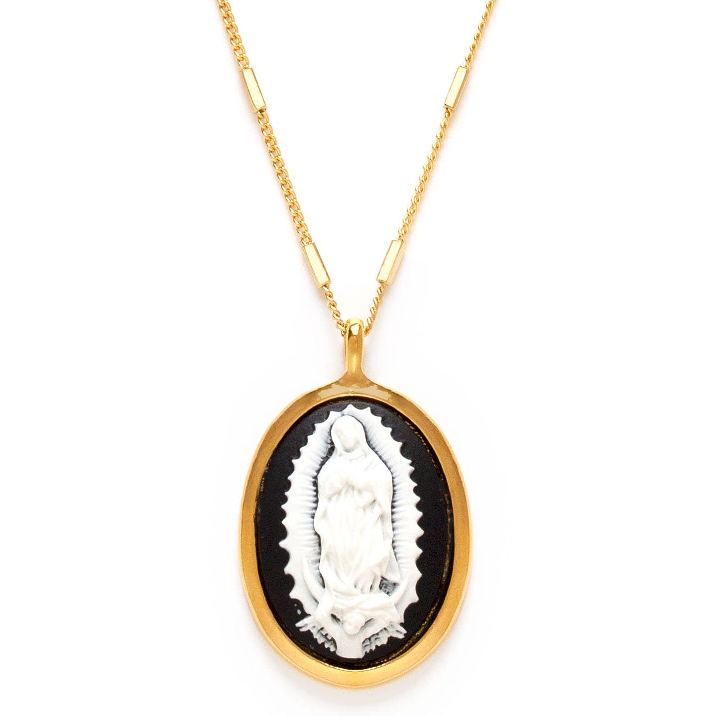 Amano Studio Virgin of Guadalupe Vintage Cameo Necklace