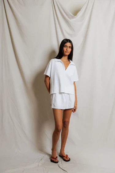 Perfect White Tee Charlie Tennessee Jersey Collared Tee