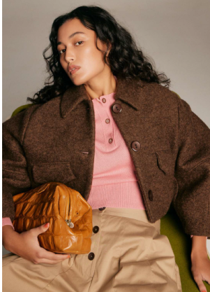 Chie Mihara CHANSON Muse Coat in Navy