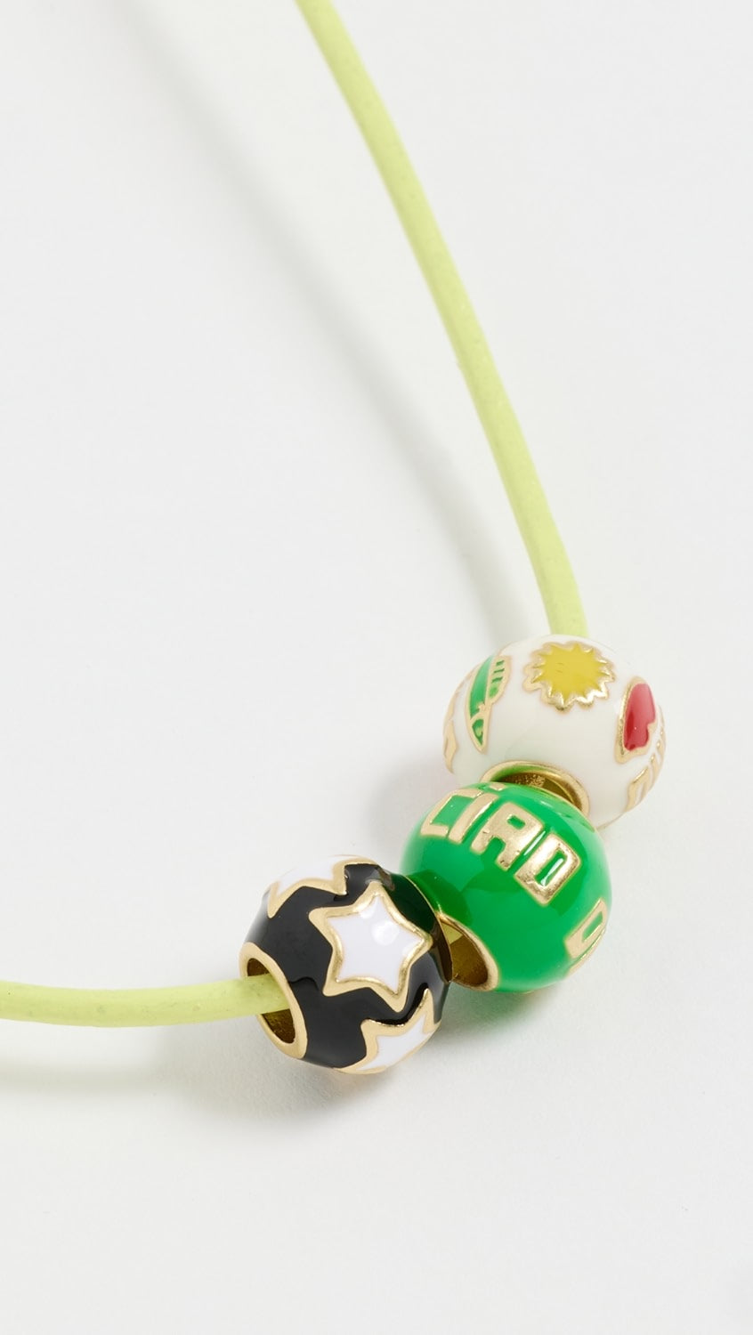 Clare V Beaded Cord Necklace 21317