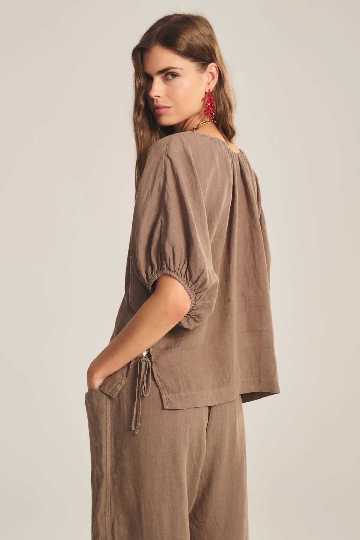 Velvet Cosette Linen Top