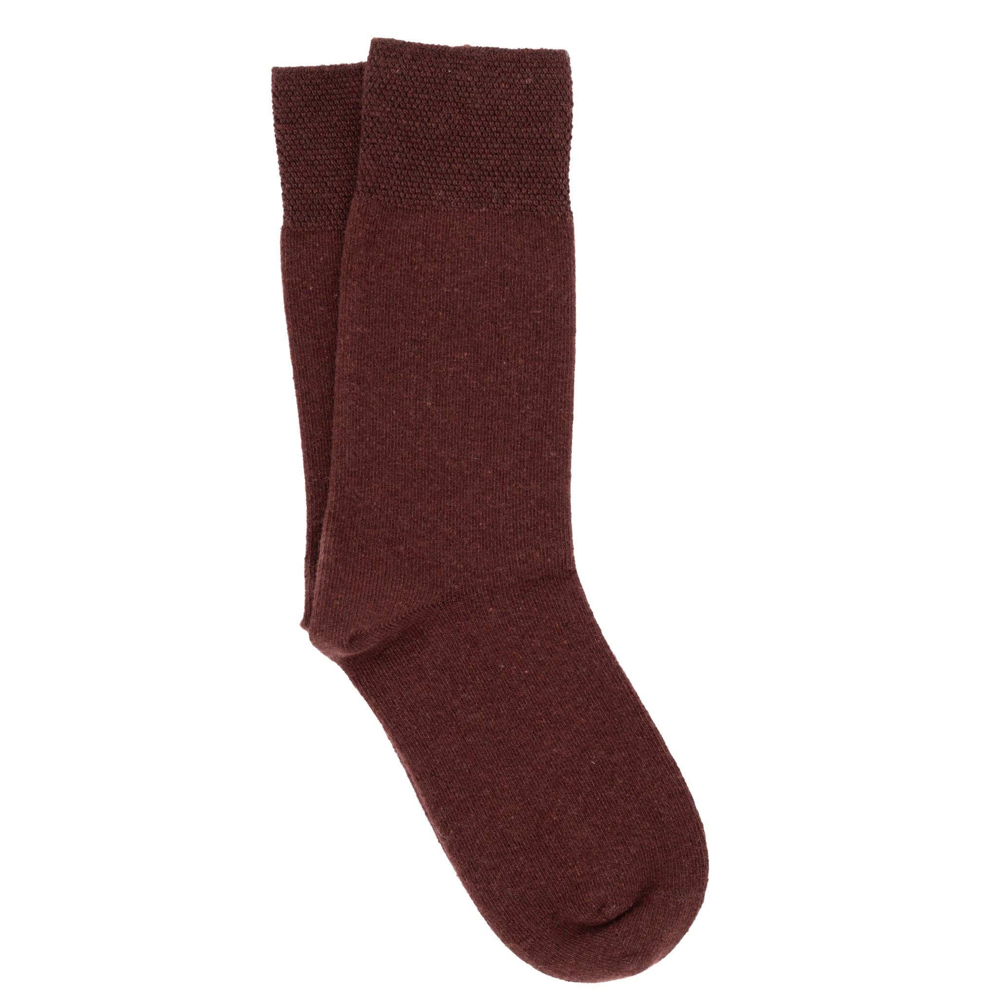 iLux Nuvola Cozy Cashmere Silk Pique Cuff Crew Socks 1602