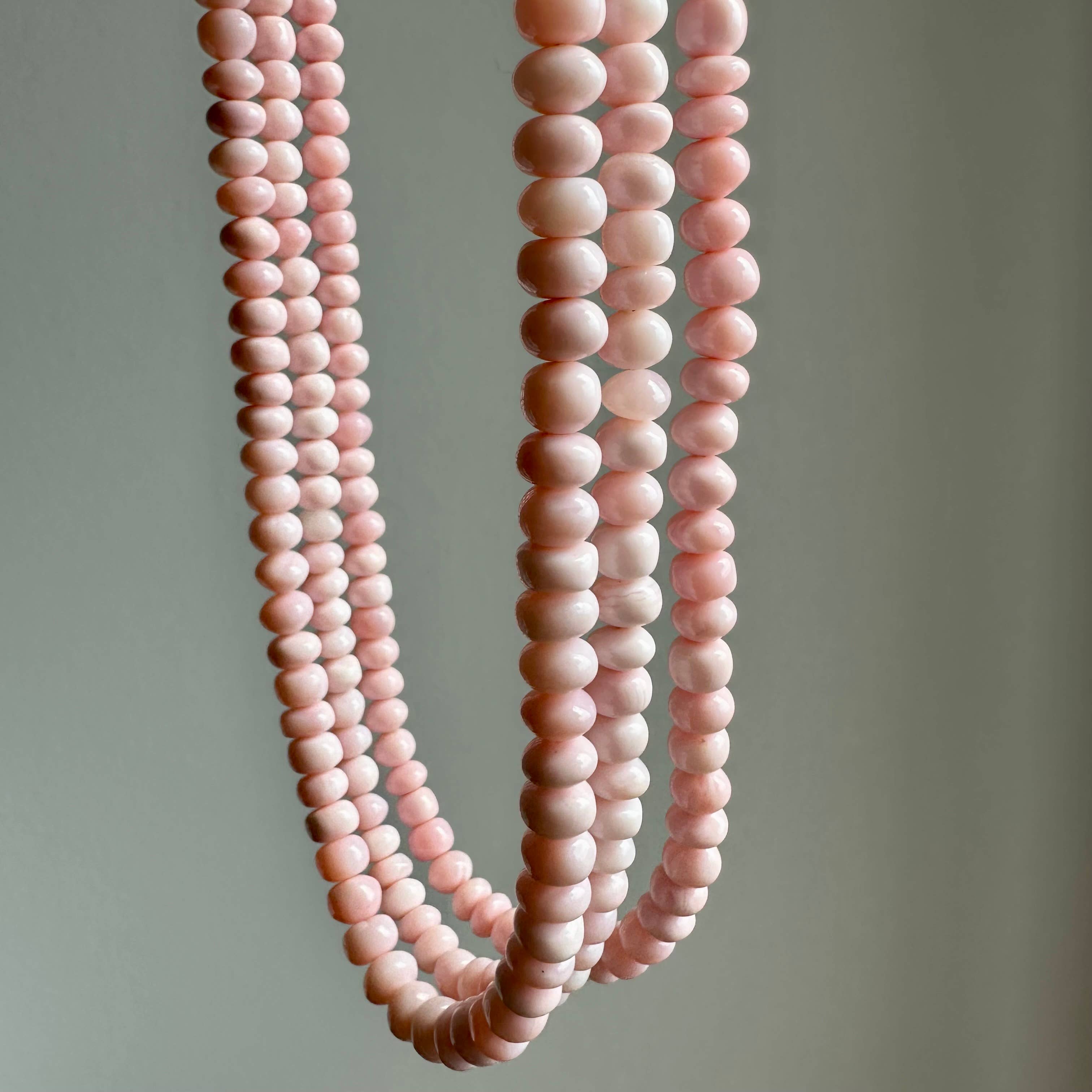 Anohki Green Light Pink Opal Necklace