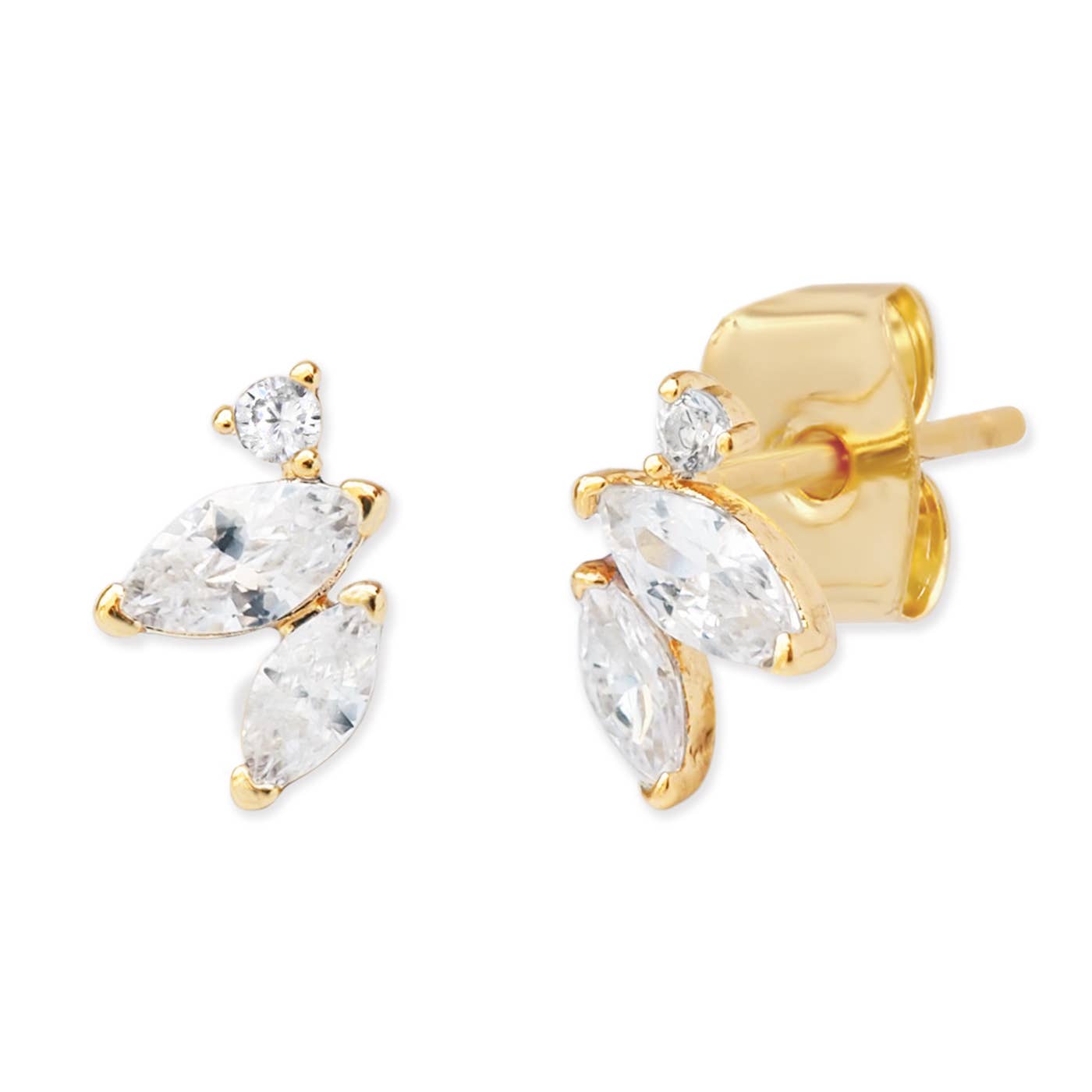 Tai Triple Mixed Shape CZ Stud TE-5308