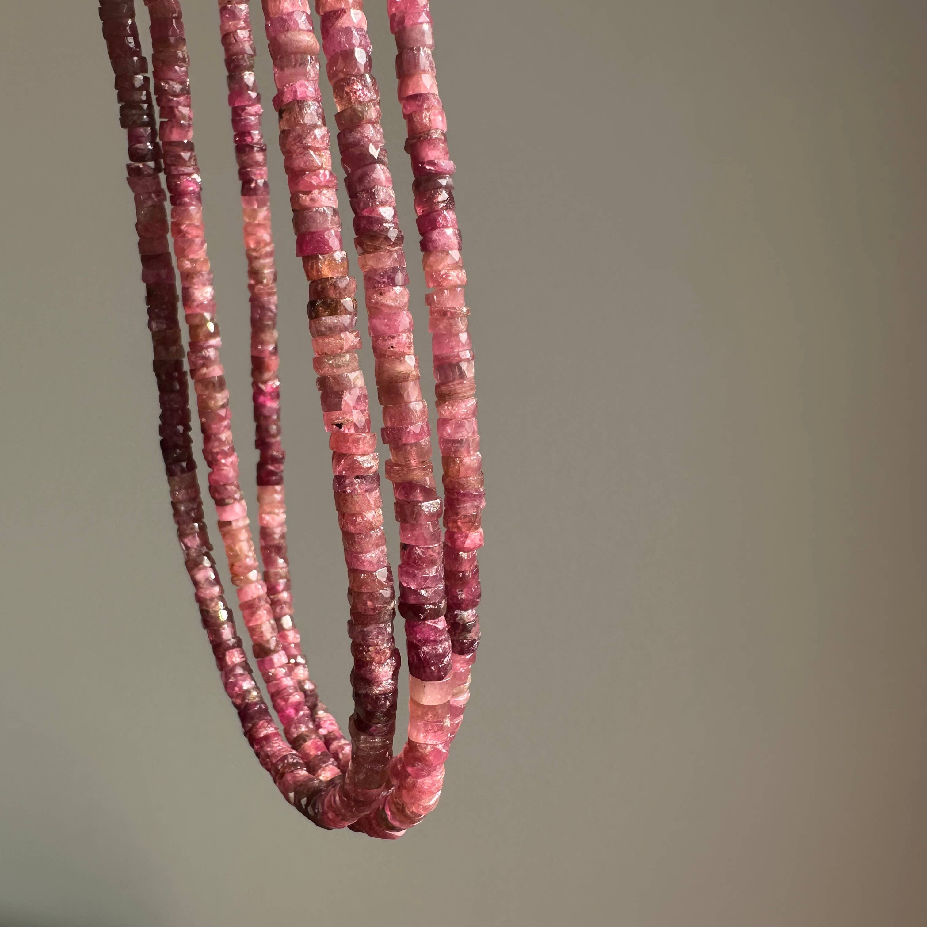 Anokhi Green Pink Tourmaline Ombre Necklace NKB137C