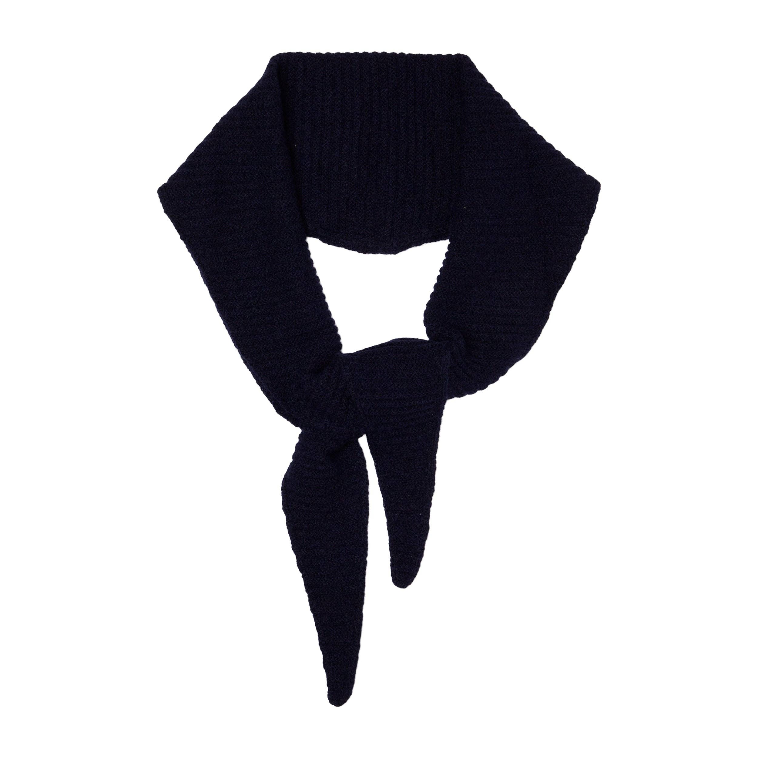 Somerville Black Cashmere Diamond Skinny Scarf