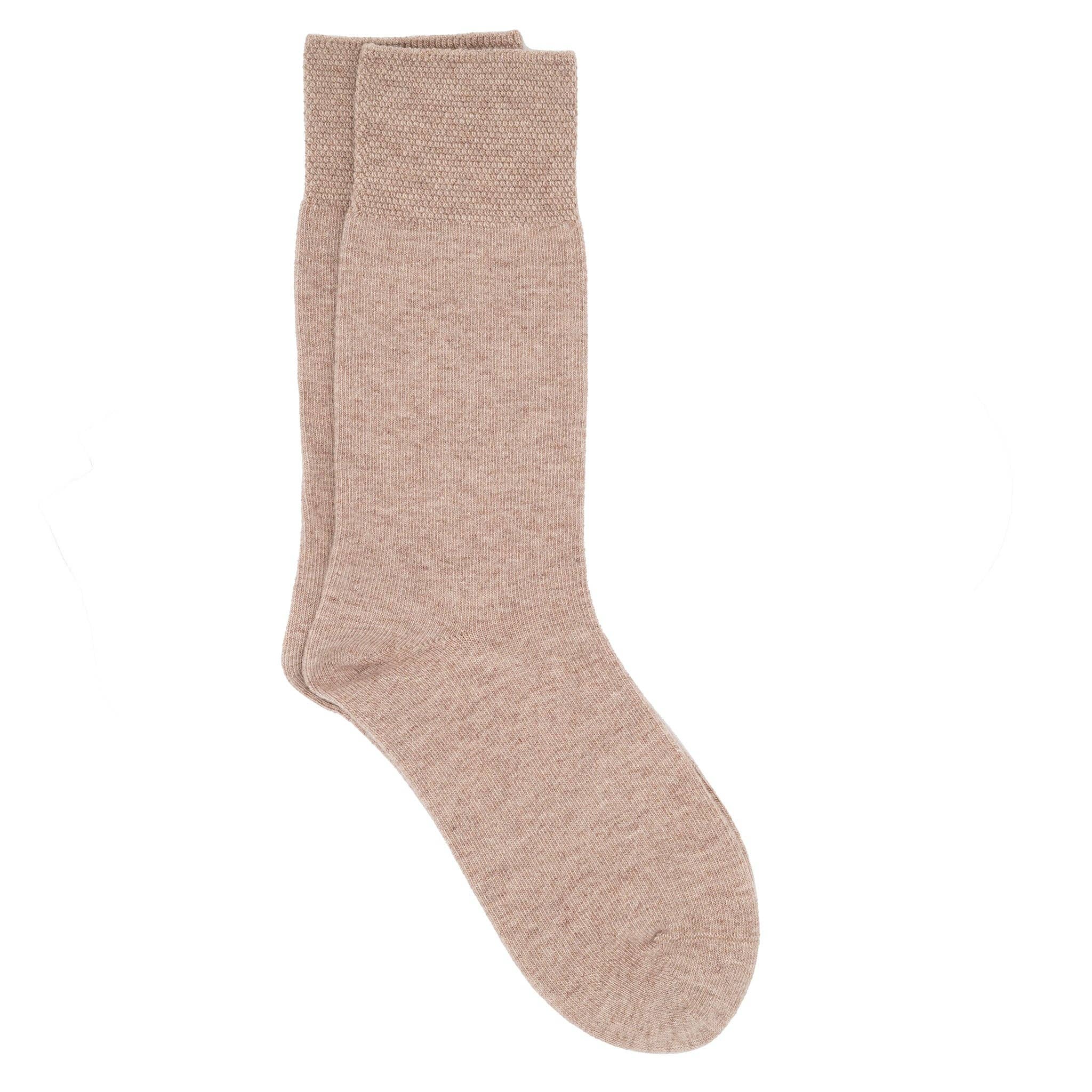 iLux Nuvola Cozy Cashmere Silk Pique Cuff Crew Socks 1602