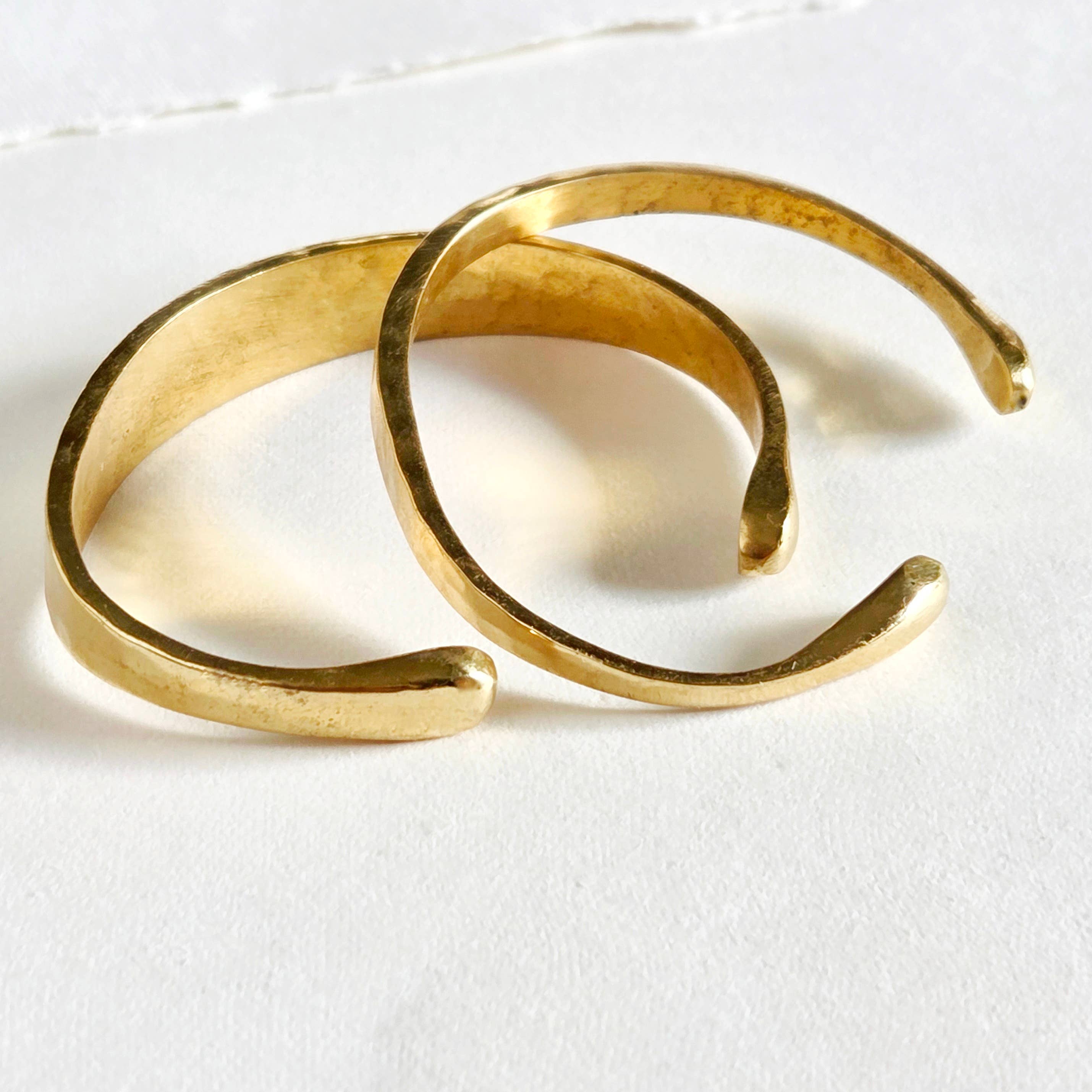 Bisjoux Brass Hammered Taureg Band Cuff Bangle Bracelet