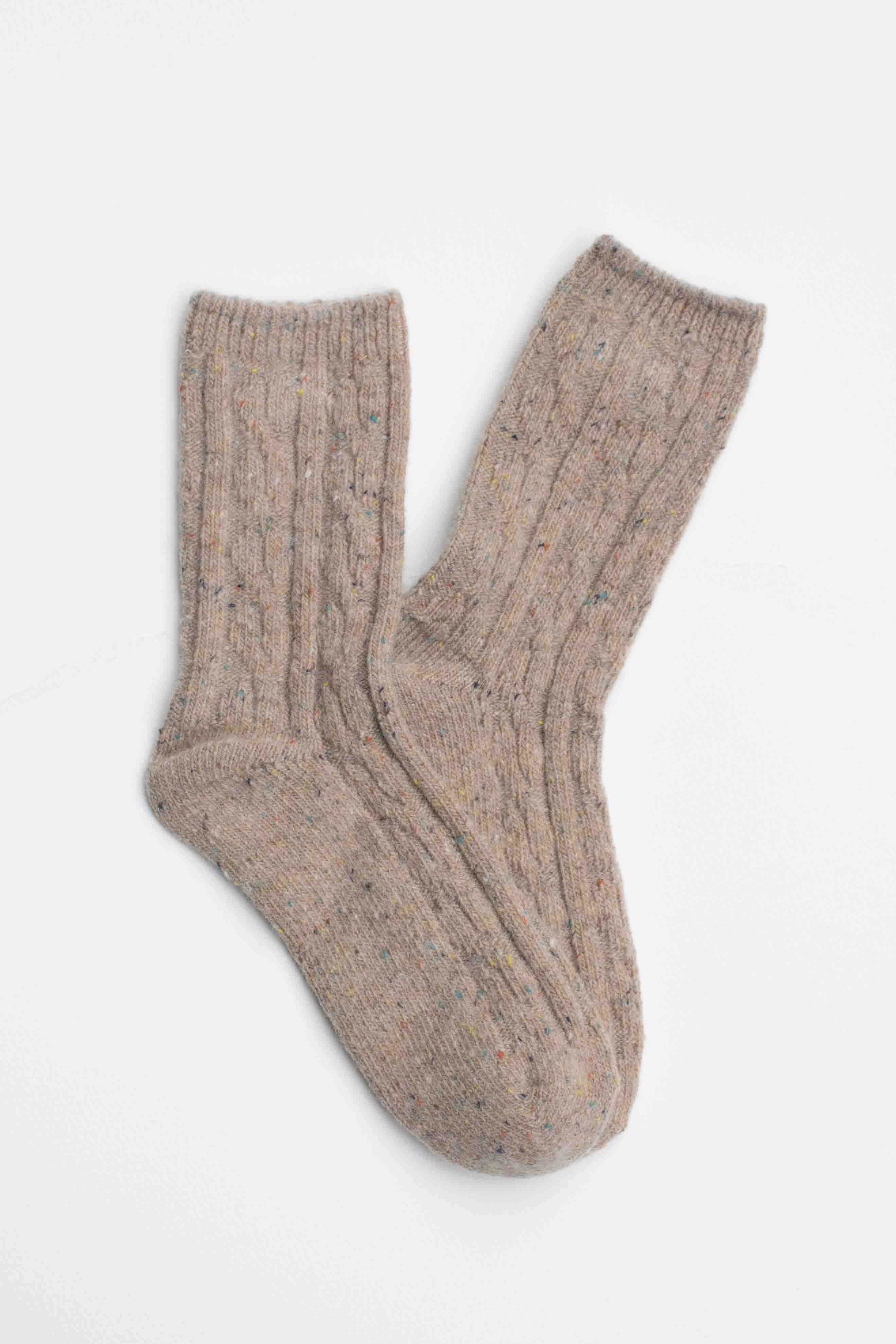 Tiepology Wool Blend Speckled Knit Socks