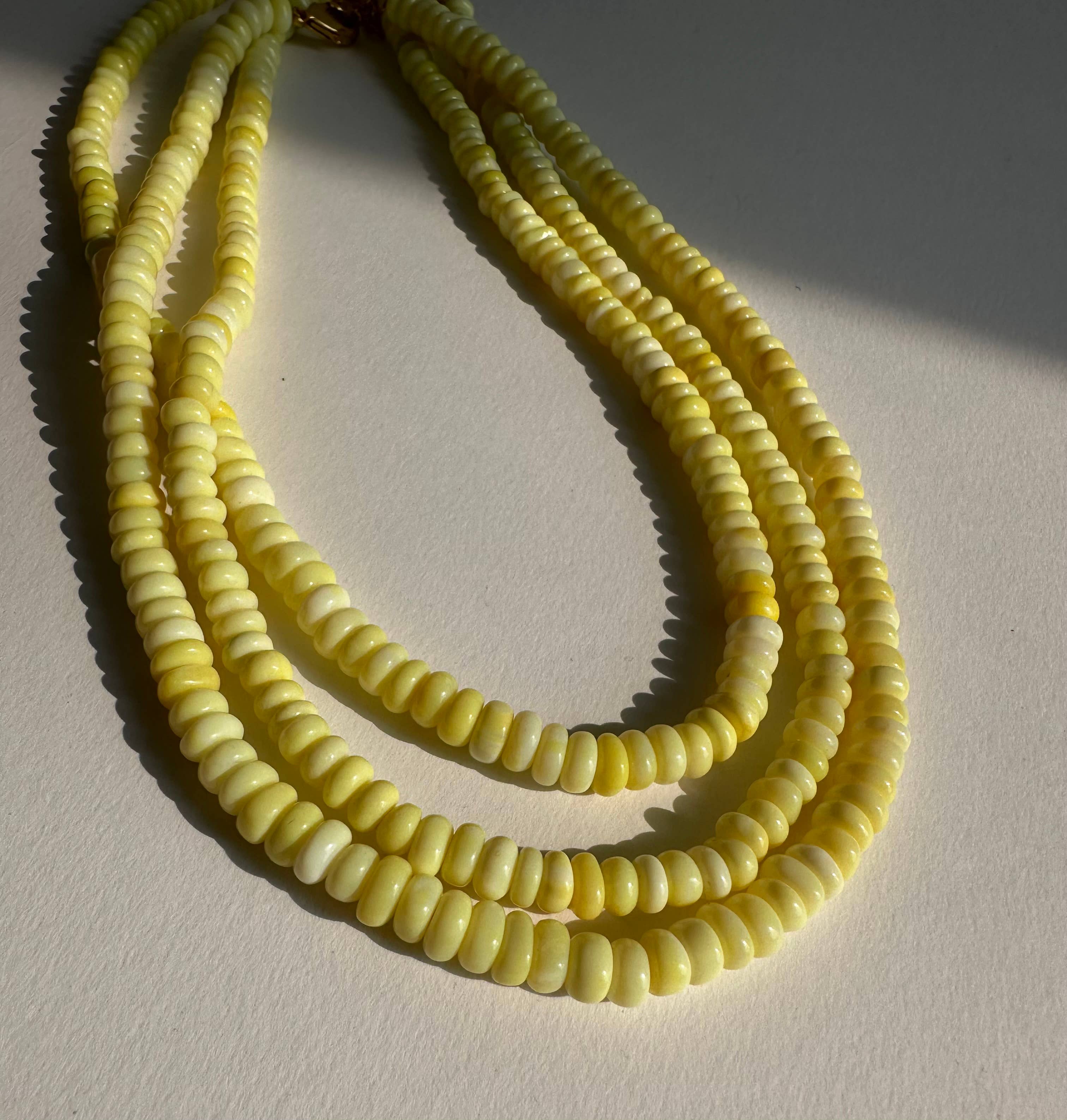 Anokhi Green Butter Yellow Opal Necklace NKB111