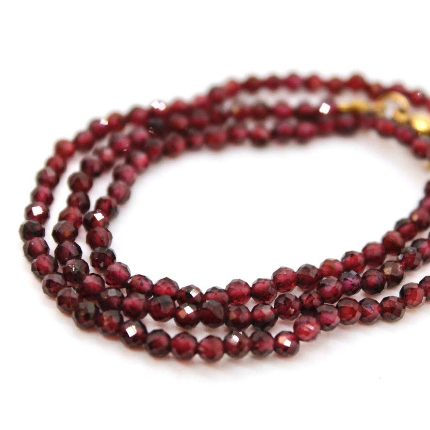 Lizou 16" Garnet Stone Necklace #9