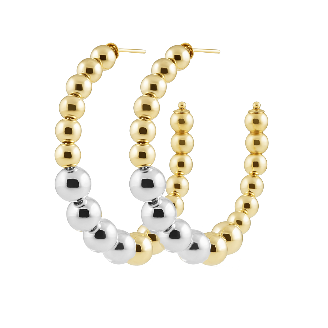 Sahira Lia Two Tone Beaded Hoop