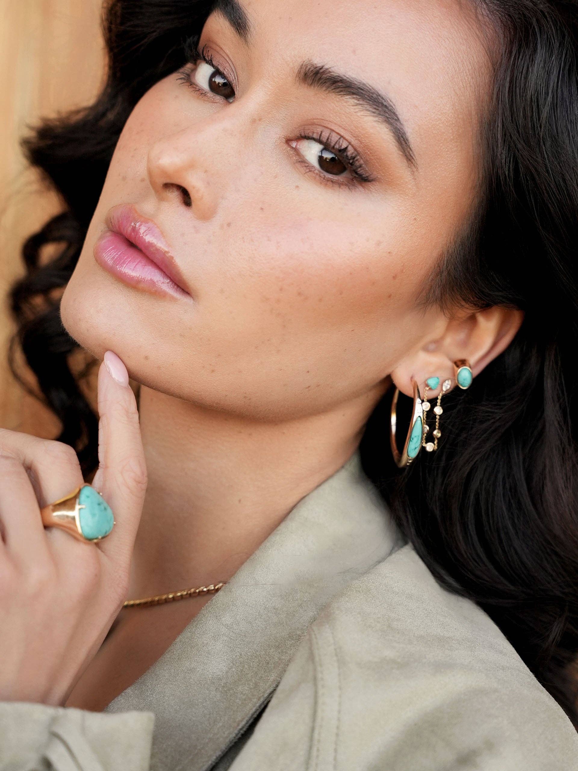 Ettika Turquoise Solstice Hoops