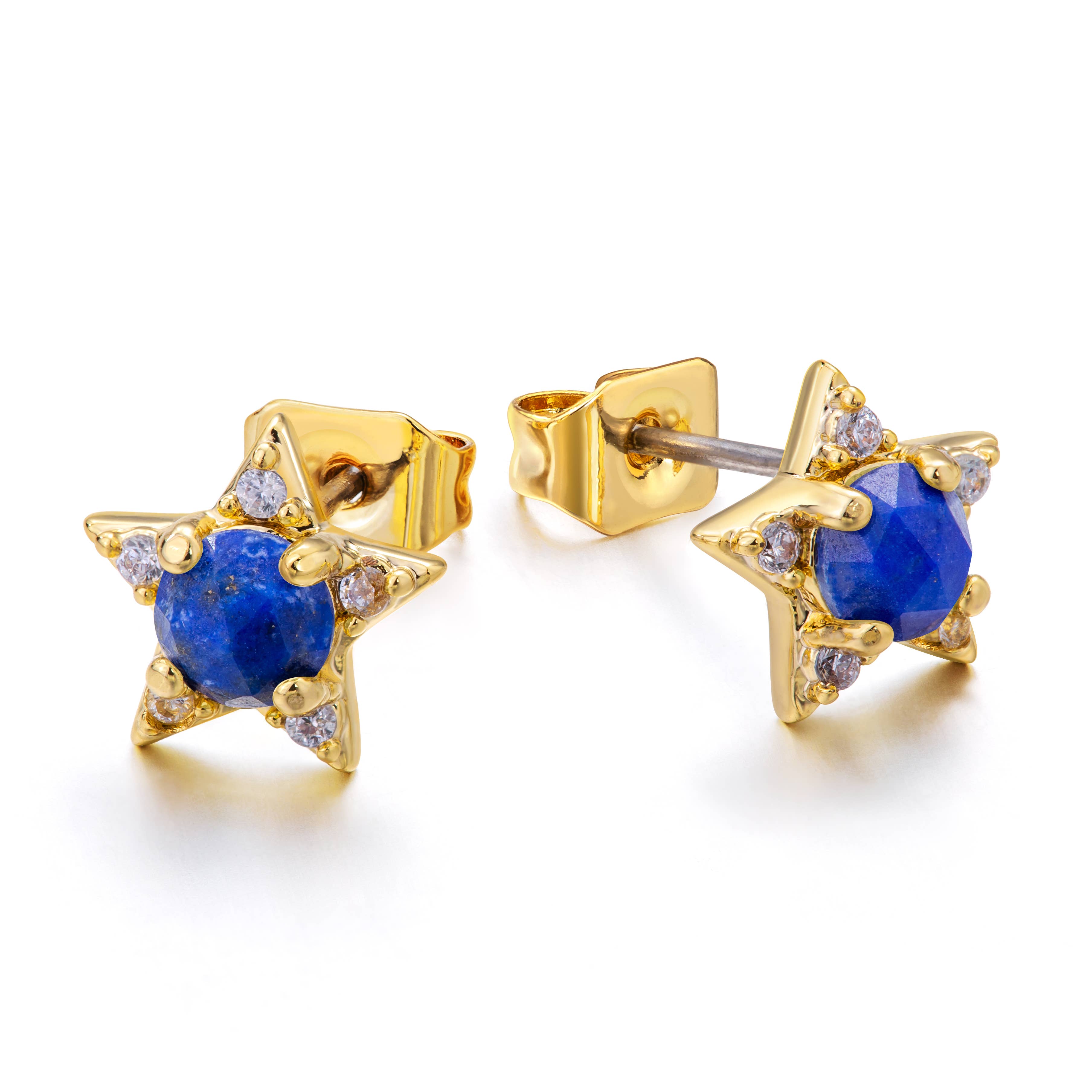 Heilo Jewelry Starry Night Lapis Stud Earrings