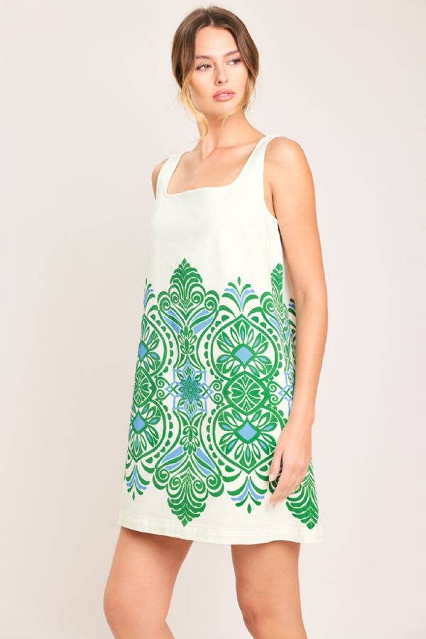 Flying Tomato Printed Woven Mini Dress ID23464