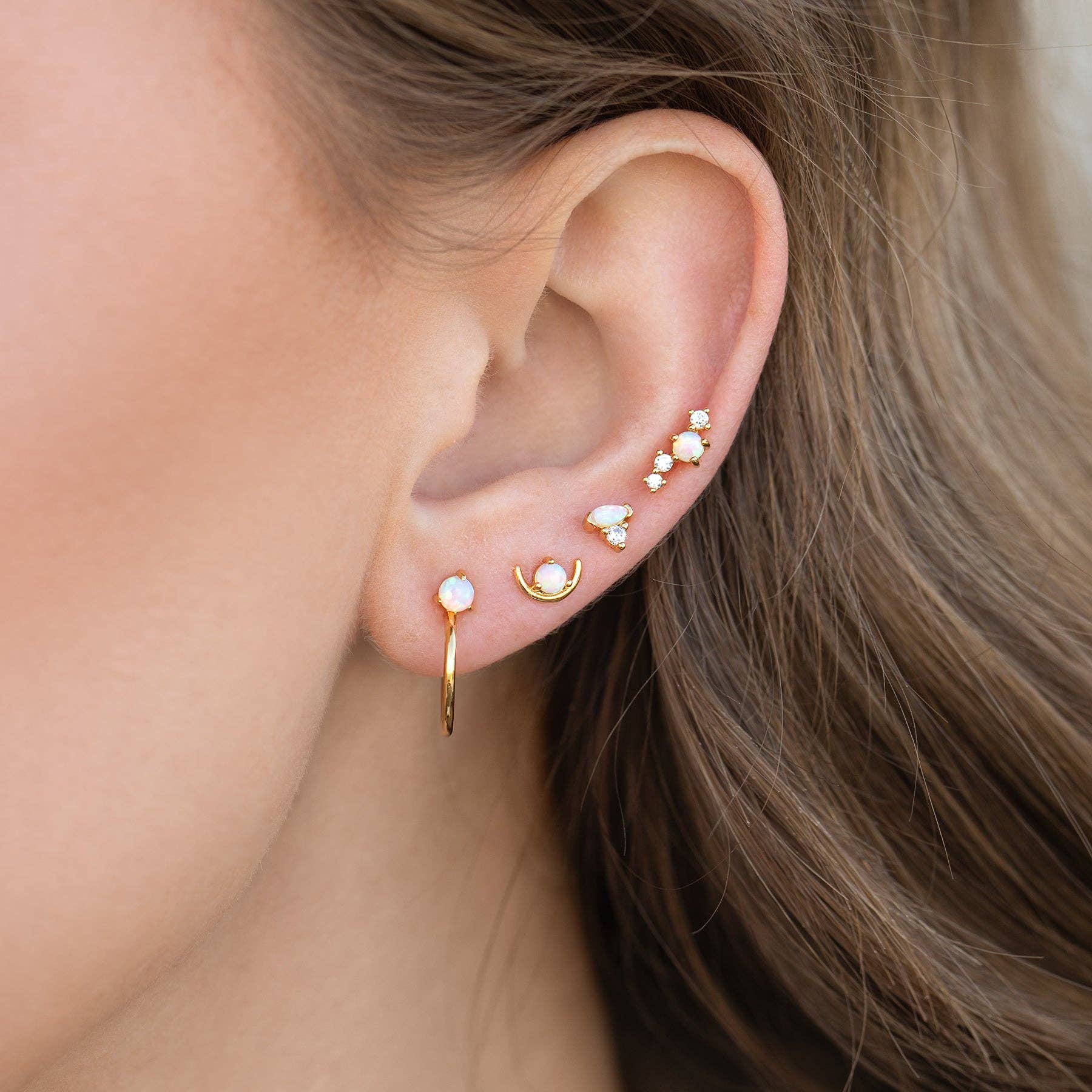 Girls Crew Glazed Opal Earring Set
