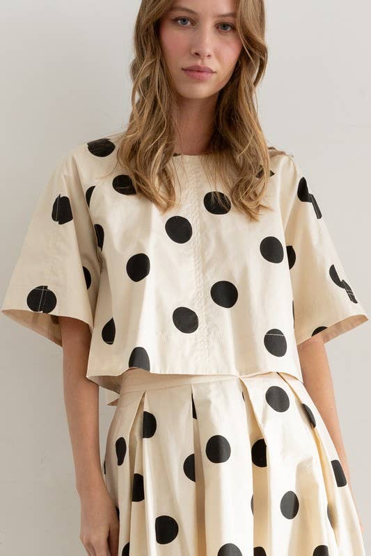 Heyson Polka Dot Back-Tie Top JOT1116