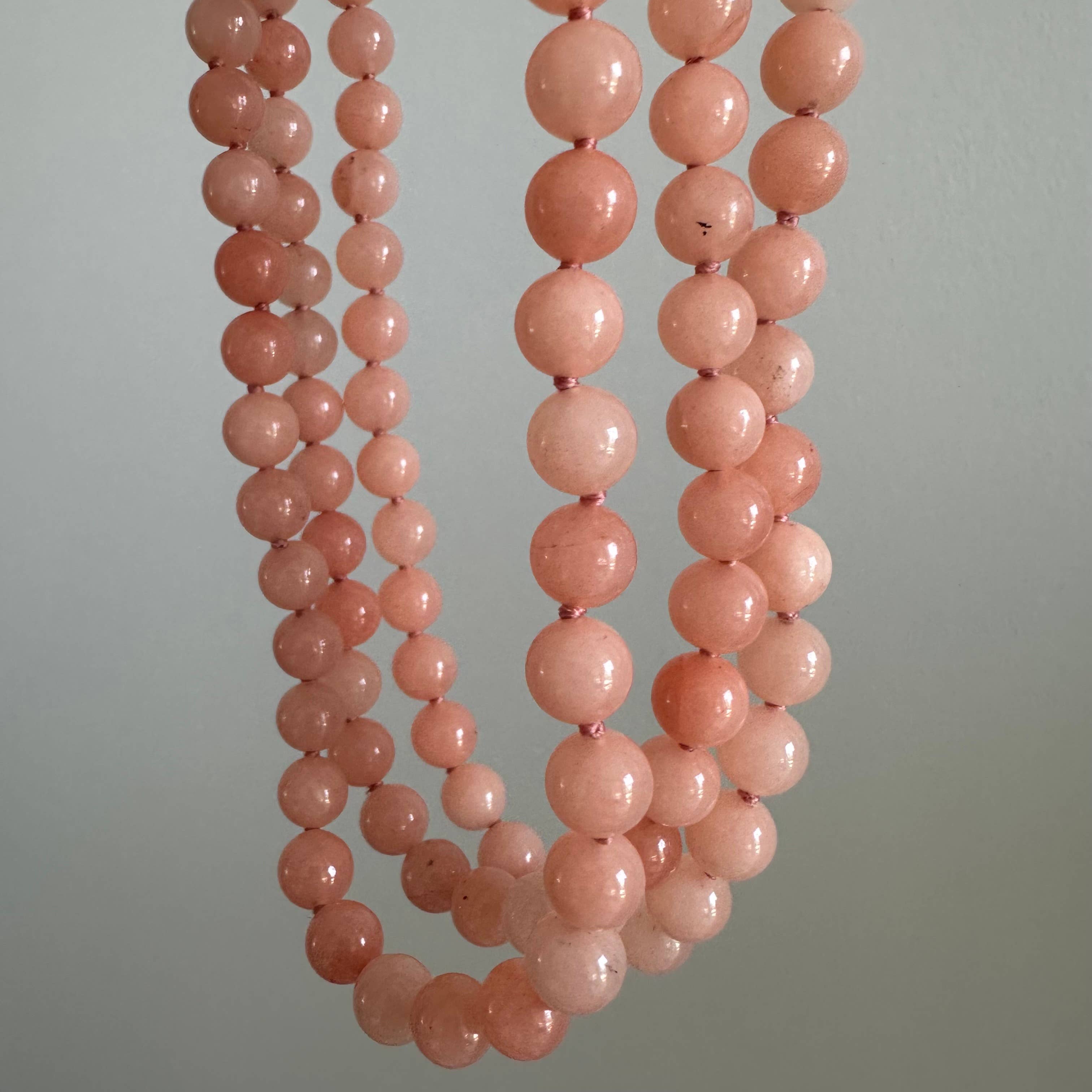 Anokhi Green Jade Necklace - Tropical Peach NKK41