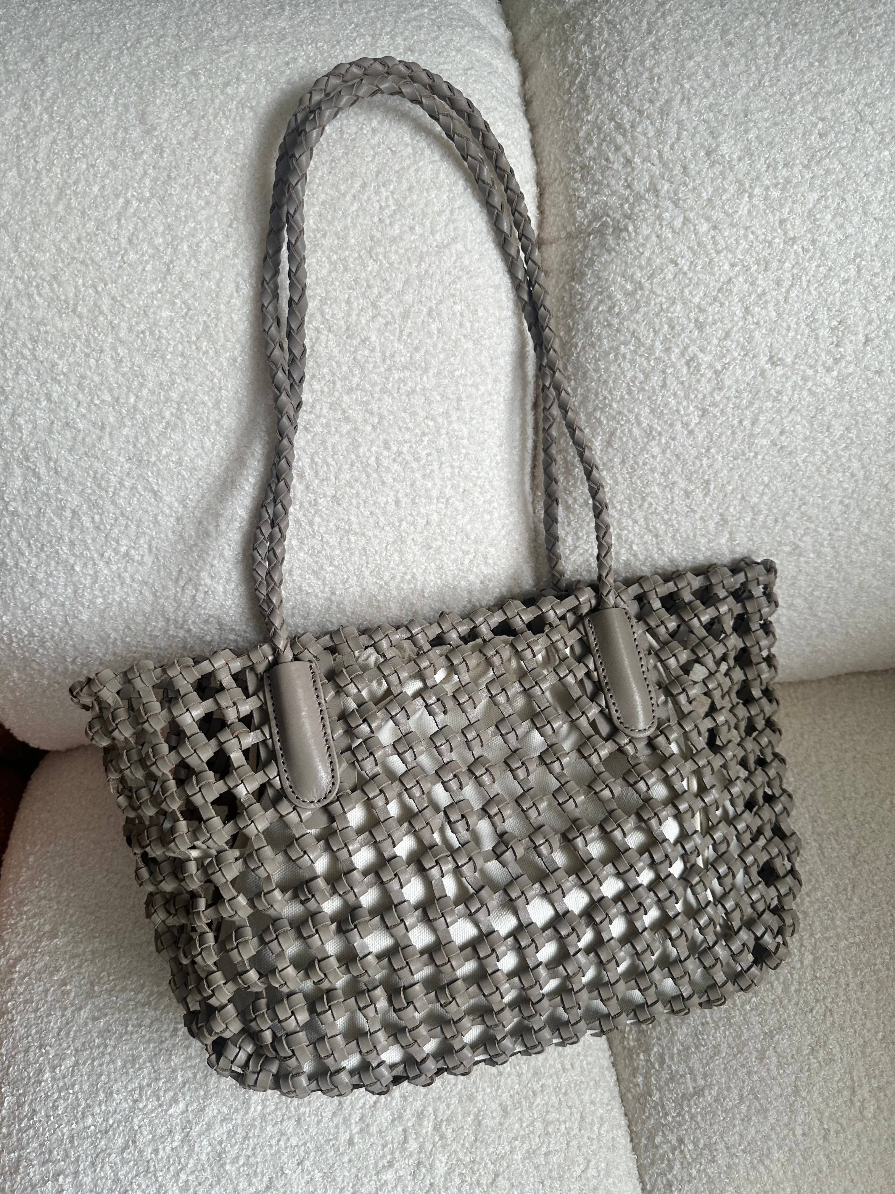 Italian Leather Collection Nicole Handwoven Tote