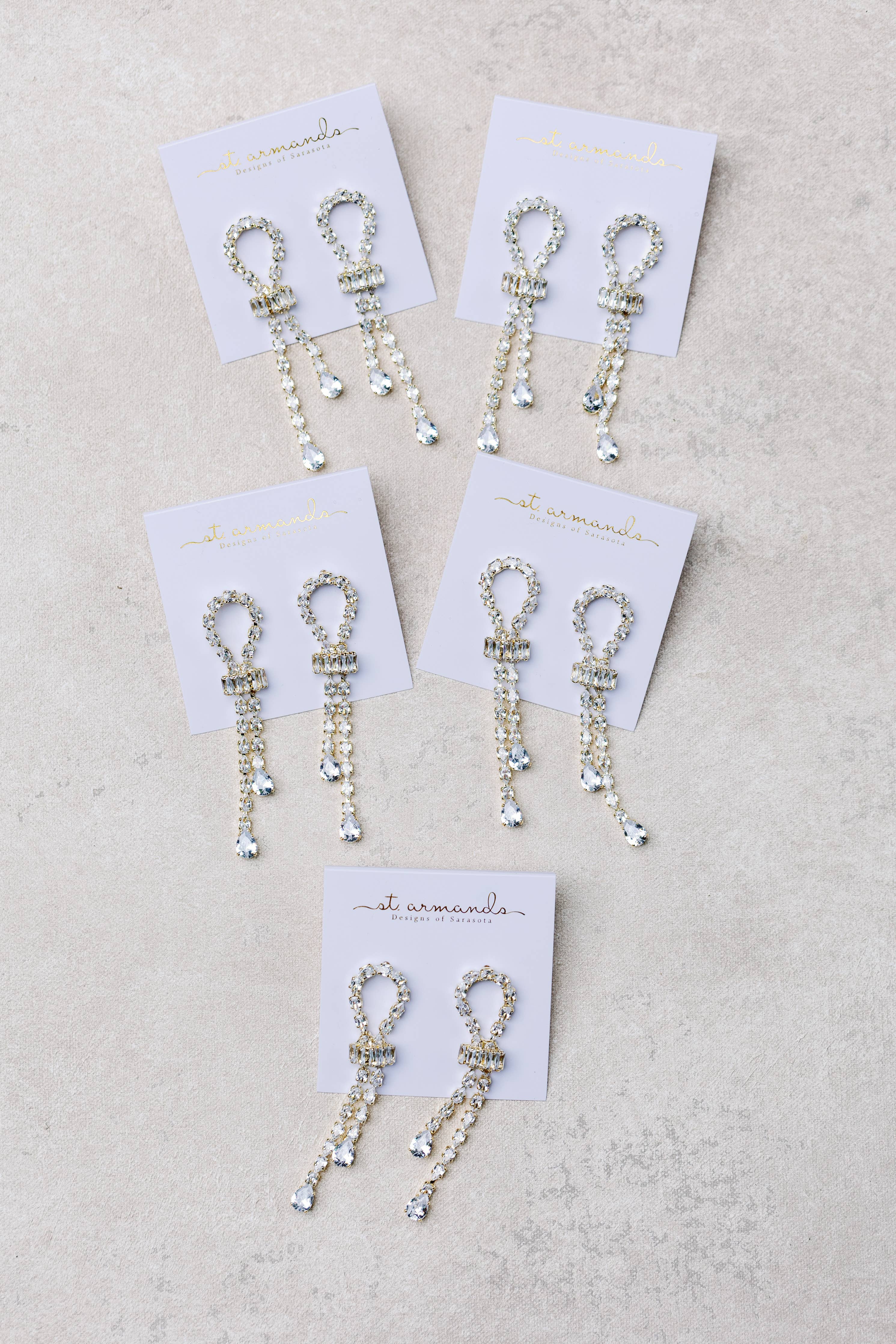 St Armands Thoroughbred Diamond Drop Holiday Statement Earrings SAD340