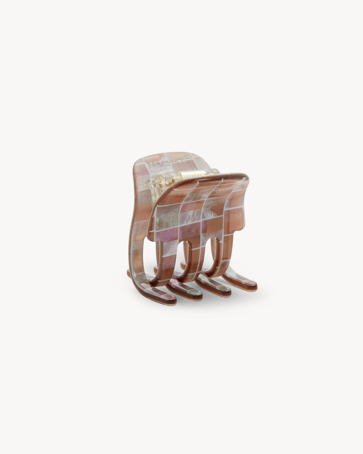 Machete Mini Claw in Brown Shell Checker