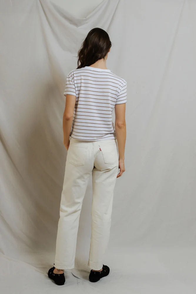 Perfect White Tee Everett Stripe Tee