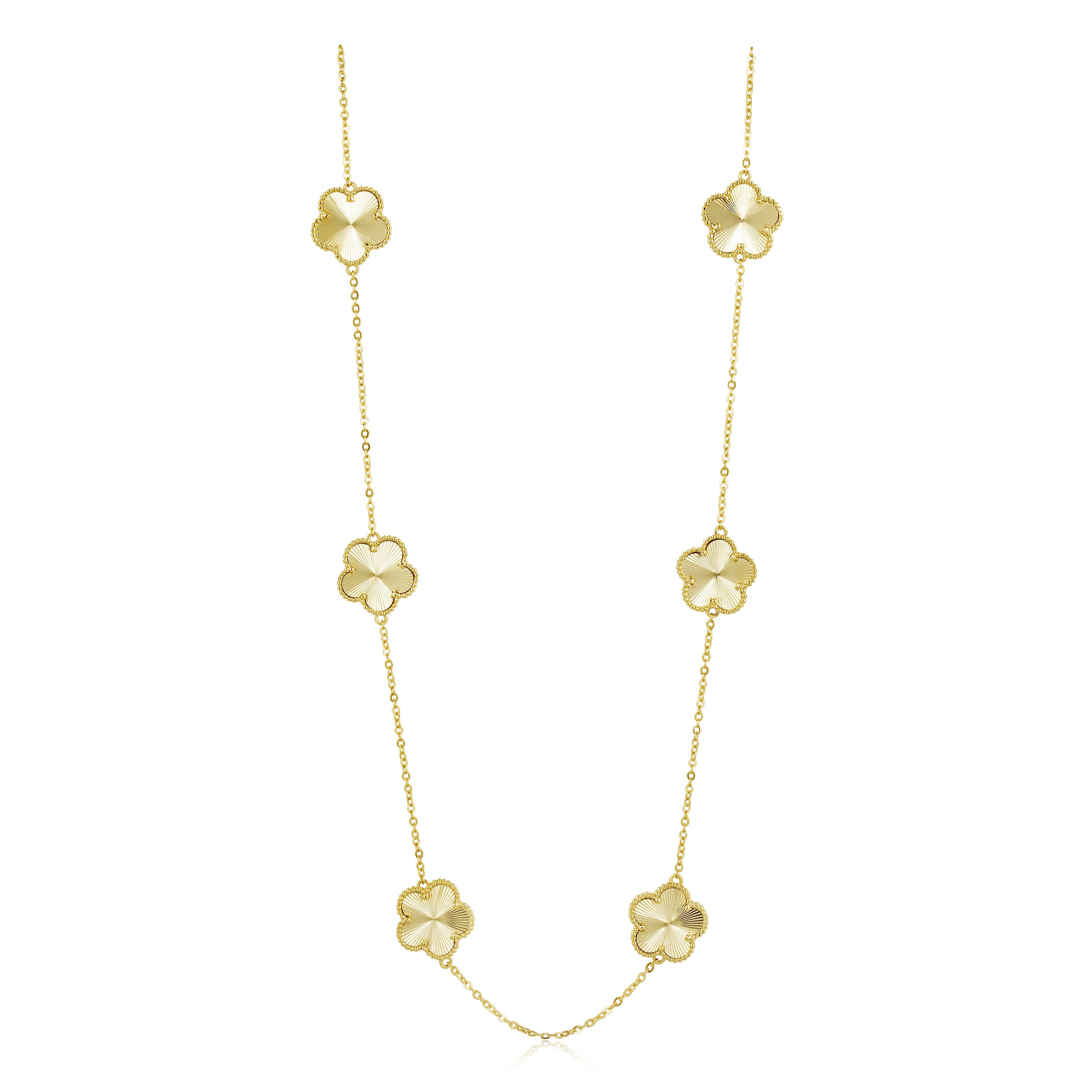 Sahira Adeline Clover Necklace Gold - Yellow Gold