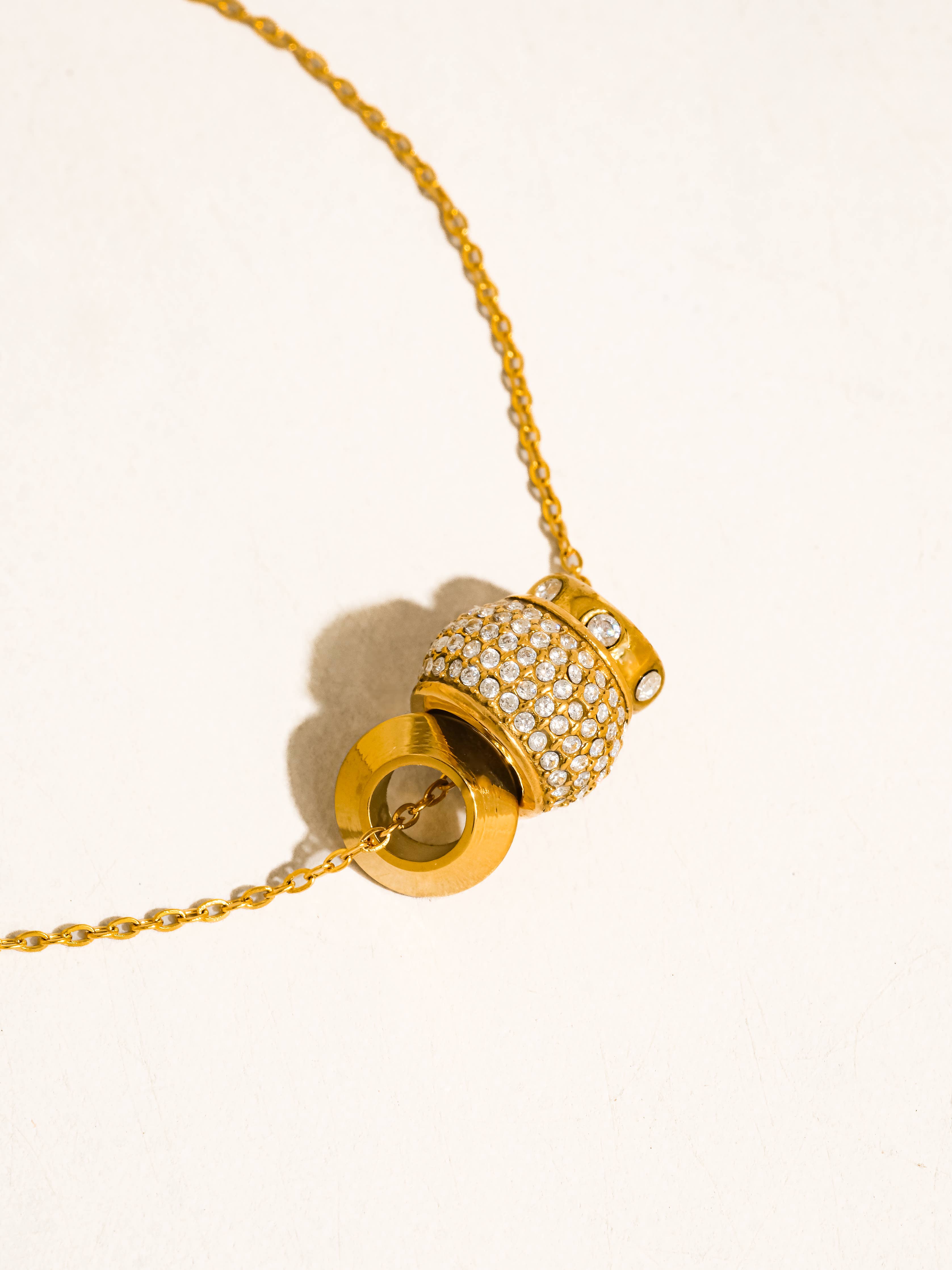 Flânerie Énora 18K Gold CZ Bead Necklace