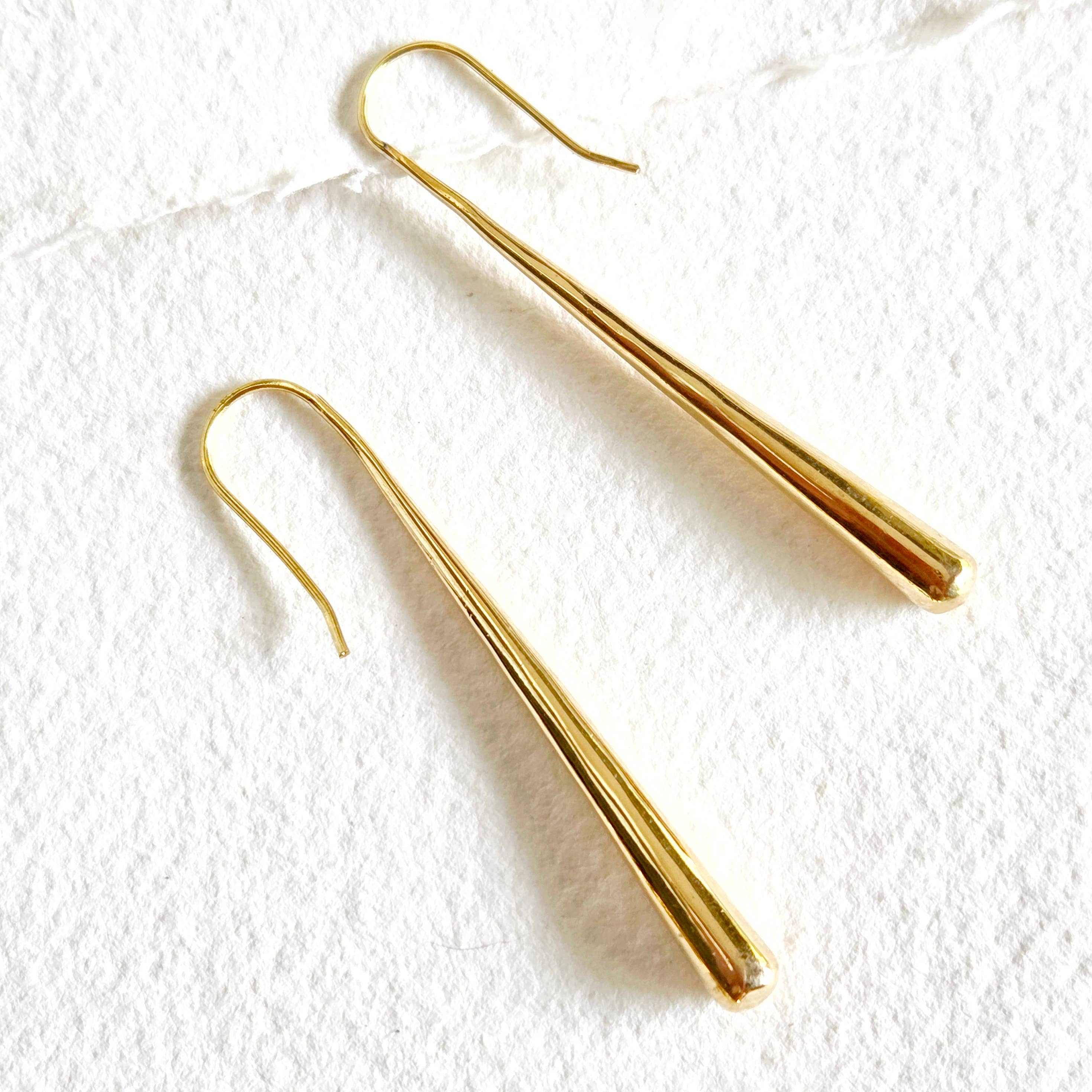 Bisjoux Brass Drip Molten Brass Earrings
