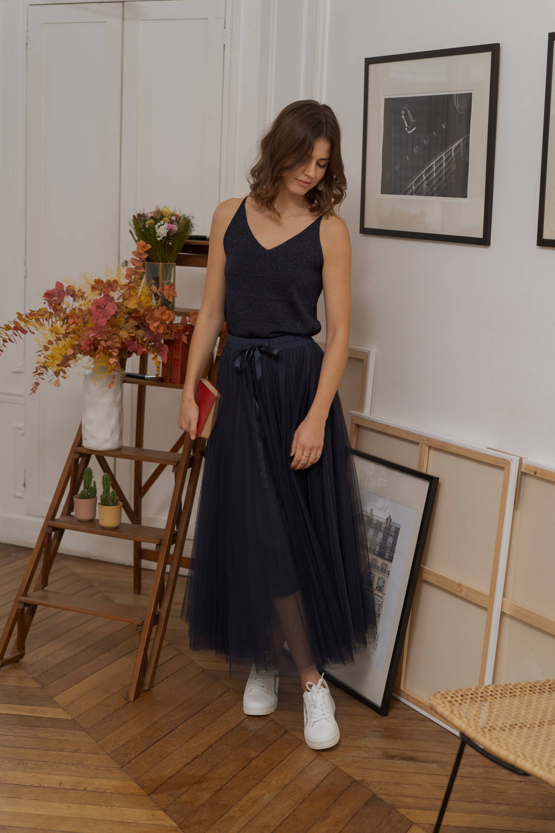 Carmine Paris Shiny Lurex Tank Top - 8752