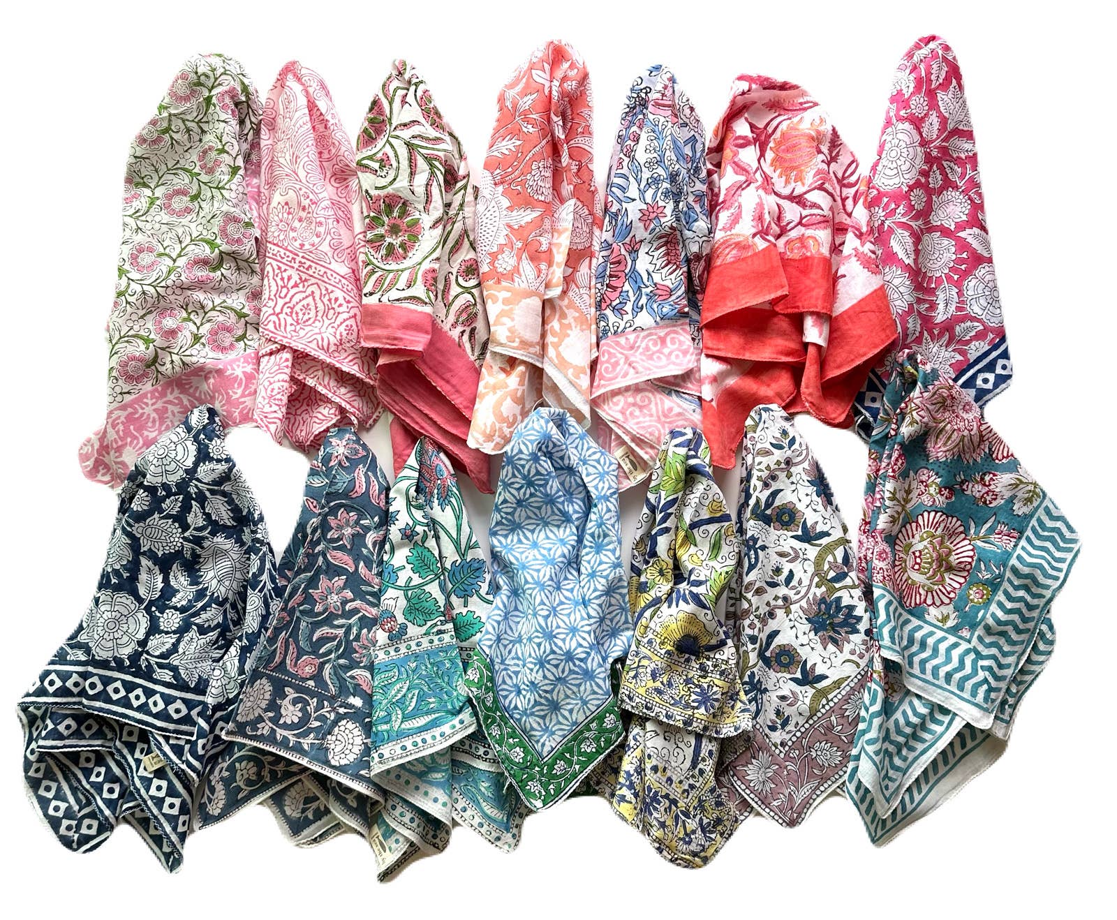 By The Sea Organics Block Print Organic Cotton Bandanas