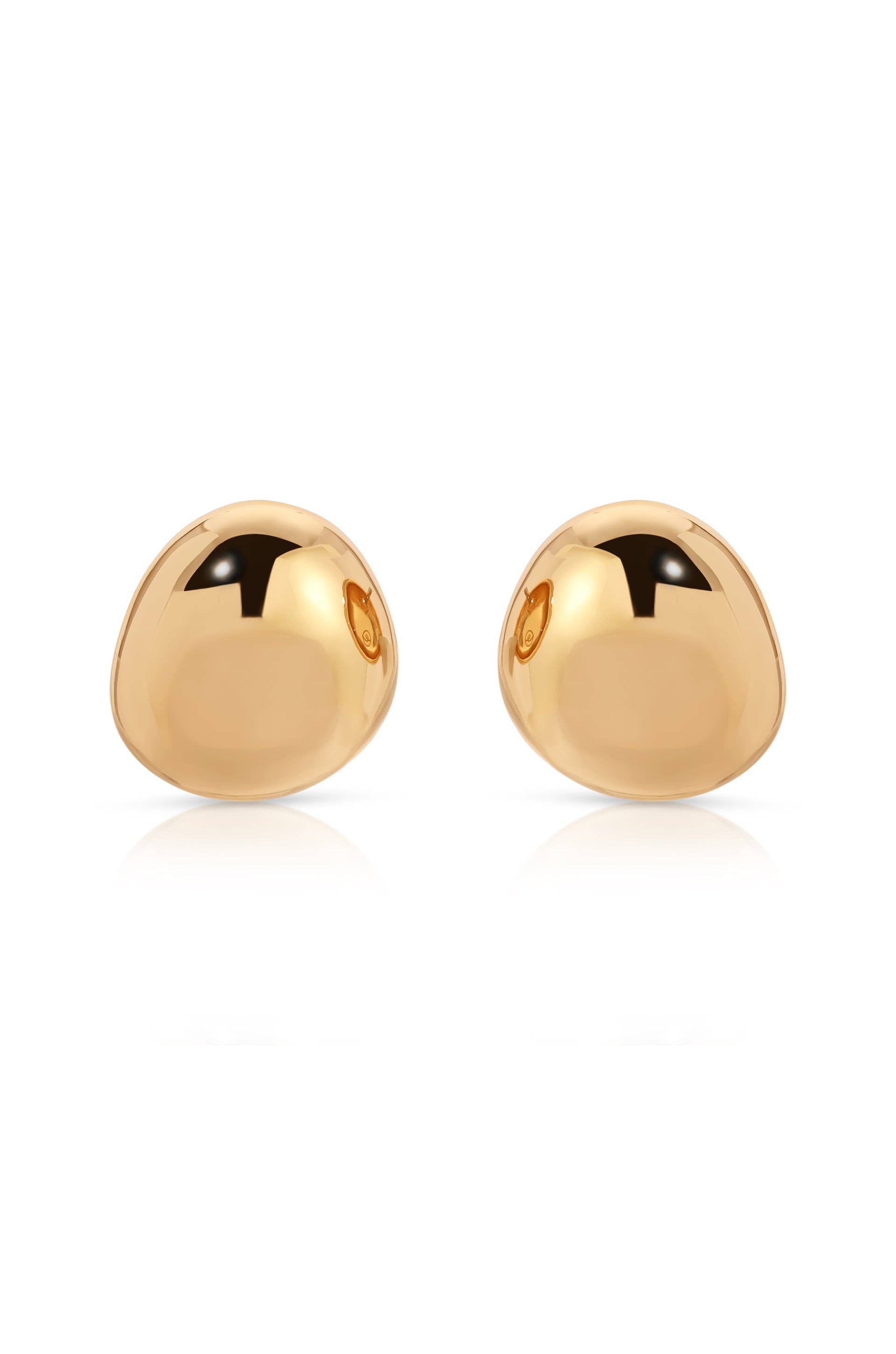 Ettika Polished Pebble Stud Earrings