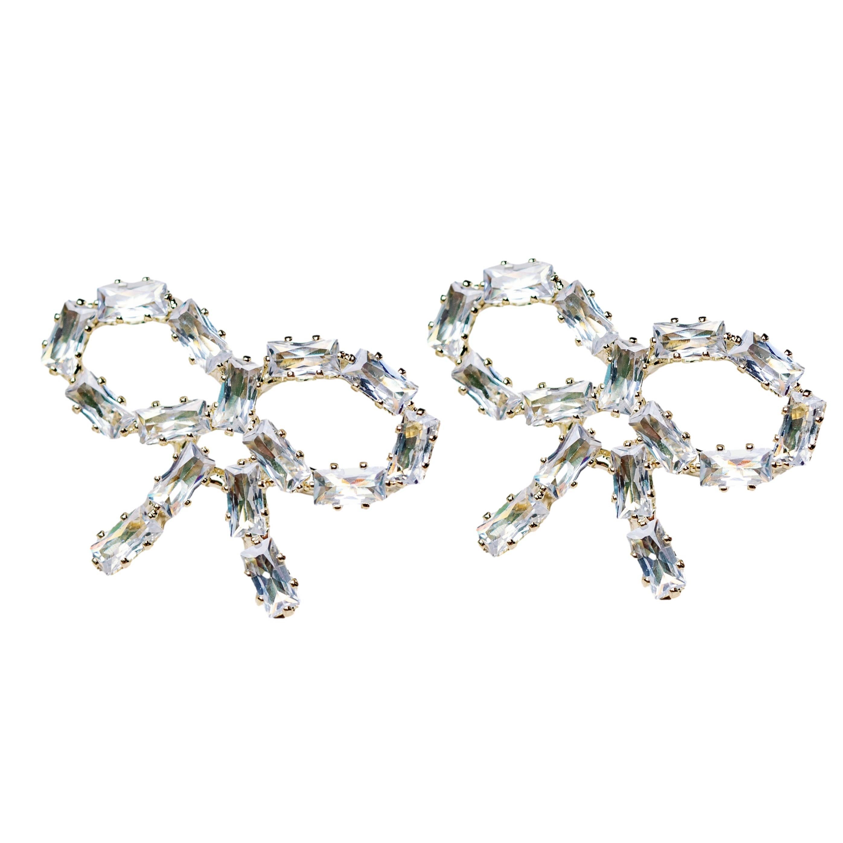 St. Armands Sparkling Mini Bow Earrings