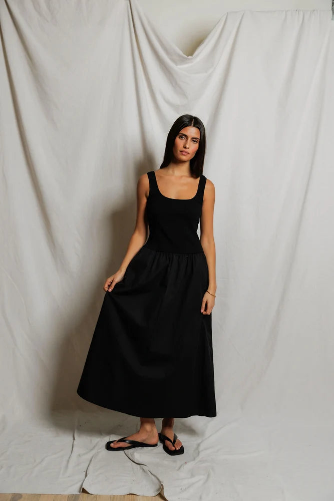 Perfect White Fabiola Tee Poplin Tank Dress